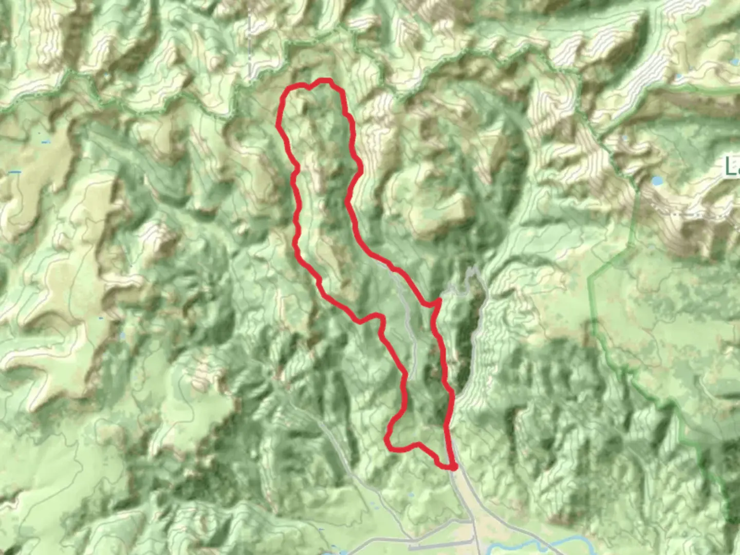 An image depicting the trail CReede North Loop and its surrounding area.