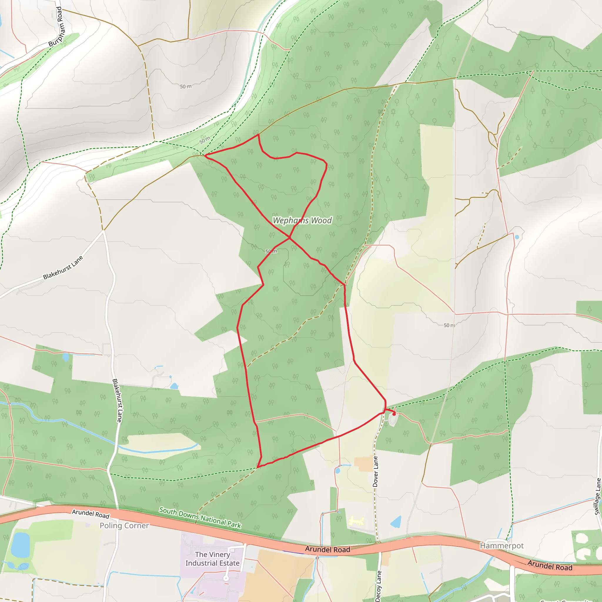 Wephams Wood mobile static map