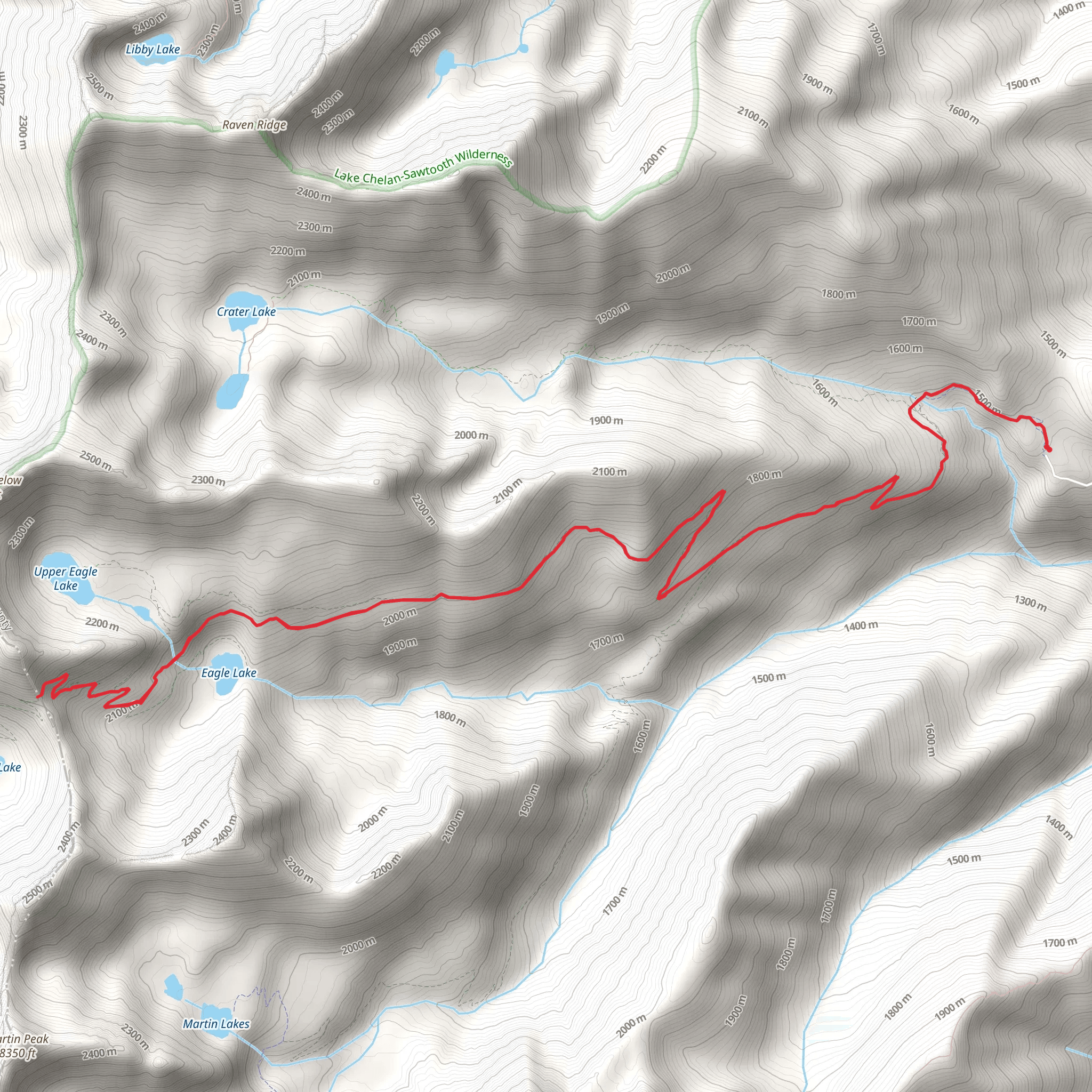 Eagle Lakes Trail mobile static map