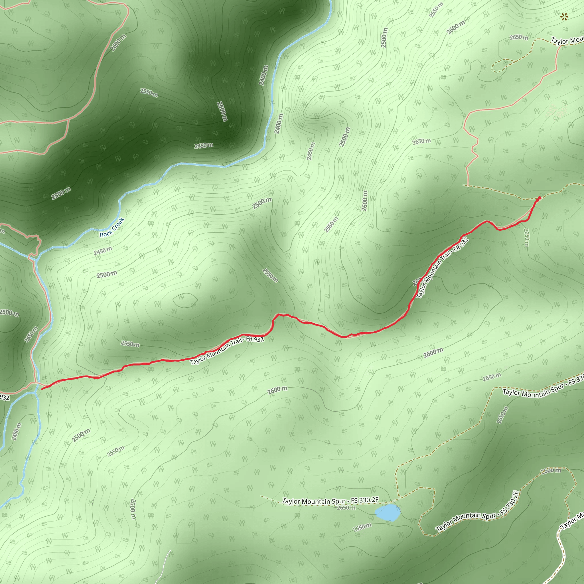 Taylor Mountain Trail mobile static map