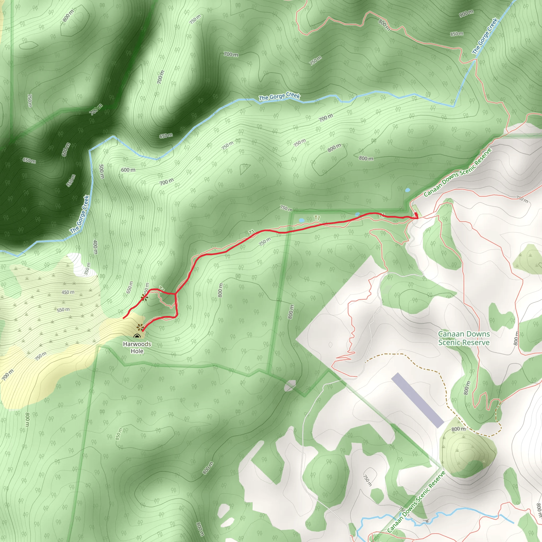 Harwoods Hole Track mobile static map