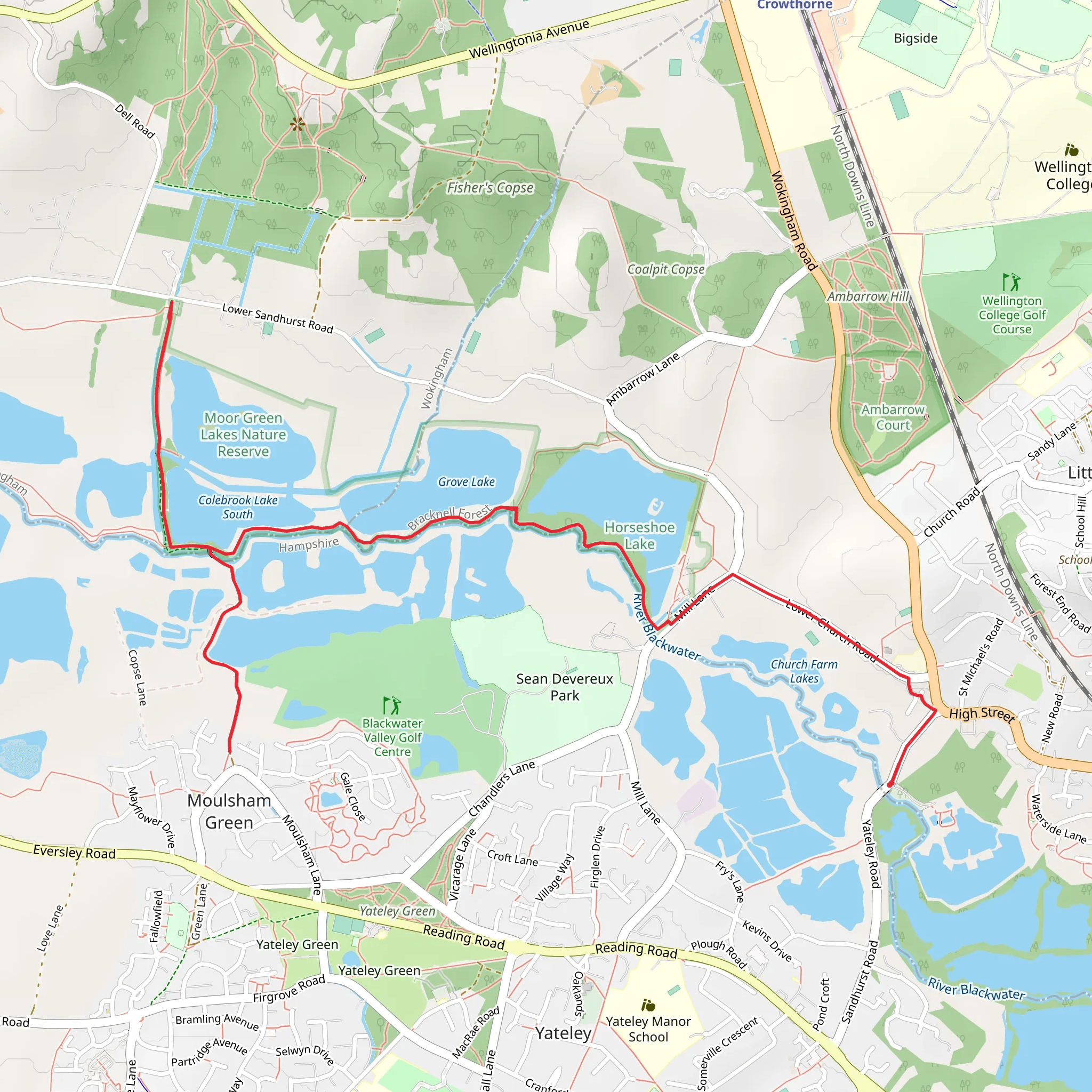 Tri Lakes Country Park Walk mobile static map