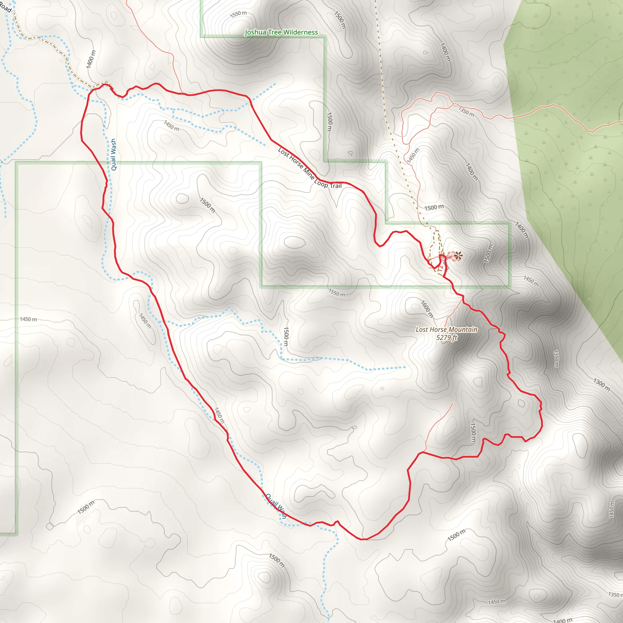 Lost Horse Mine Loop Trail mobile static map