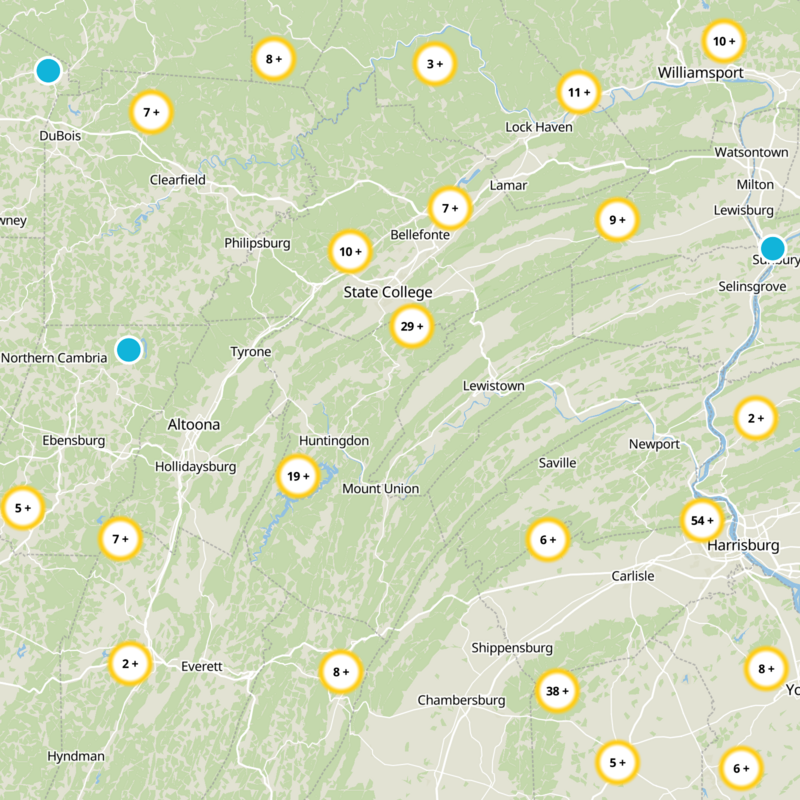 Mifflin County Static Map