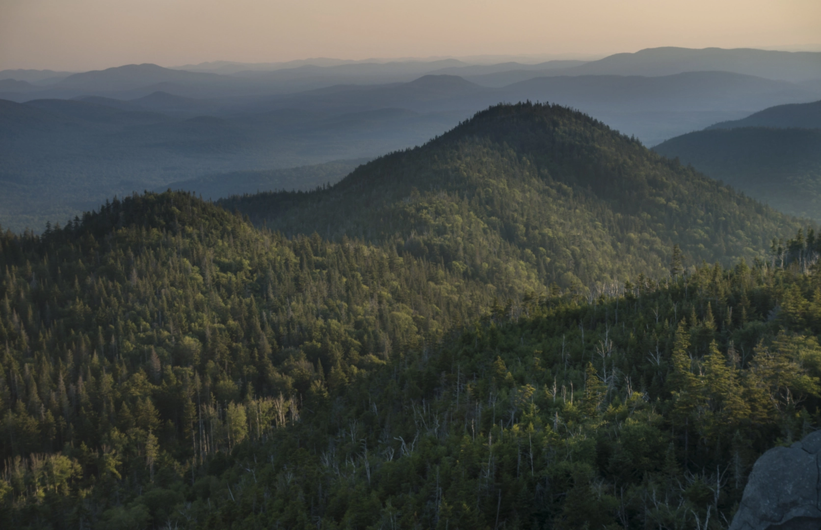 An image depicting the trail Ampersand Mountain Trail and its surrounding area.