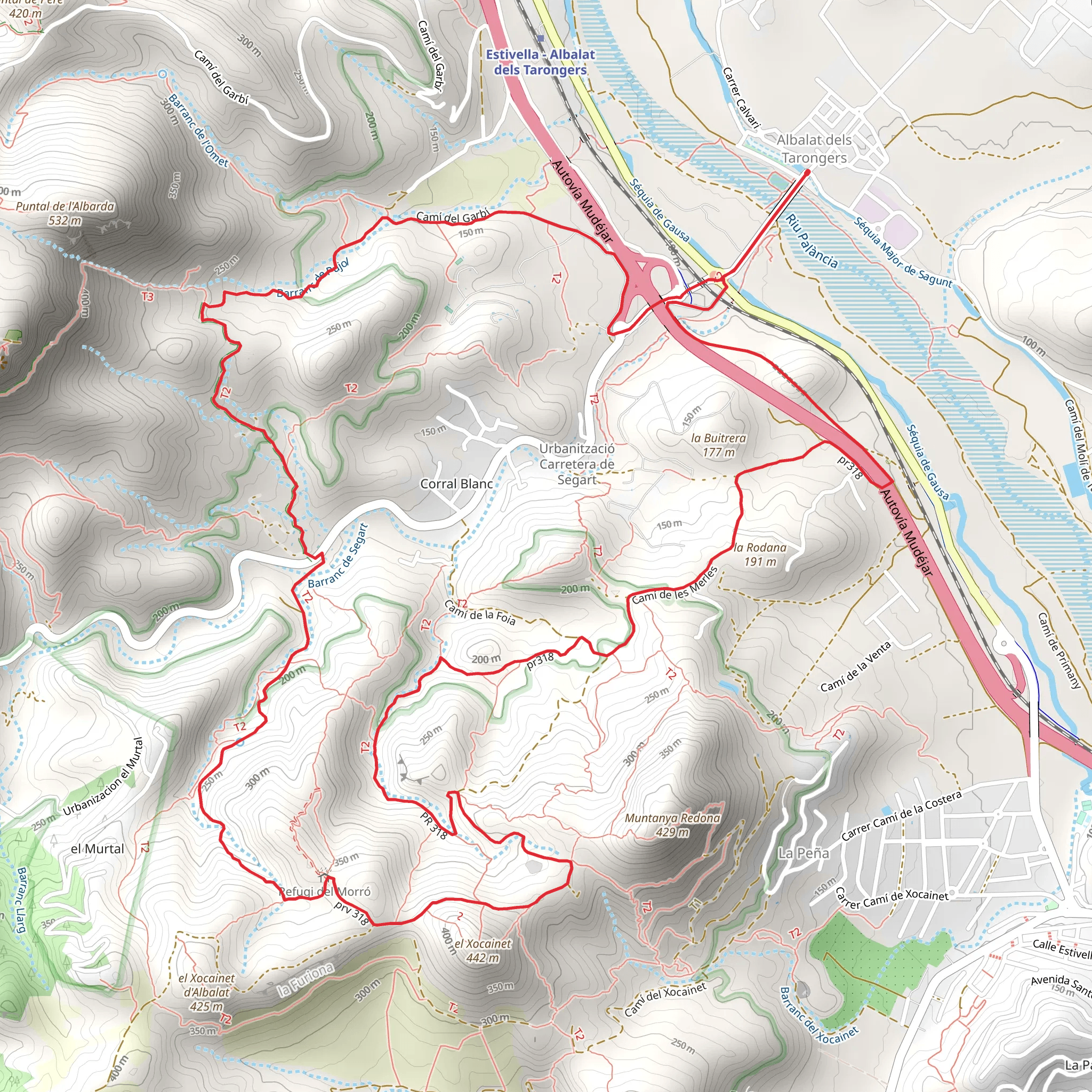 Sender Albalat dels Taronges PR CV 318 mobile static map