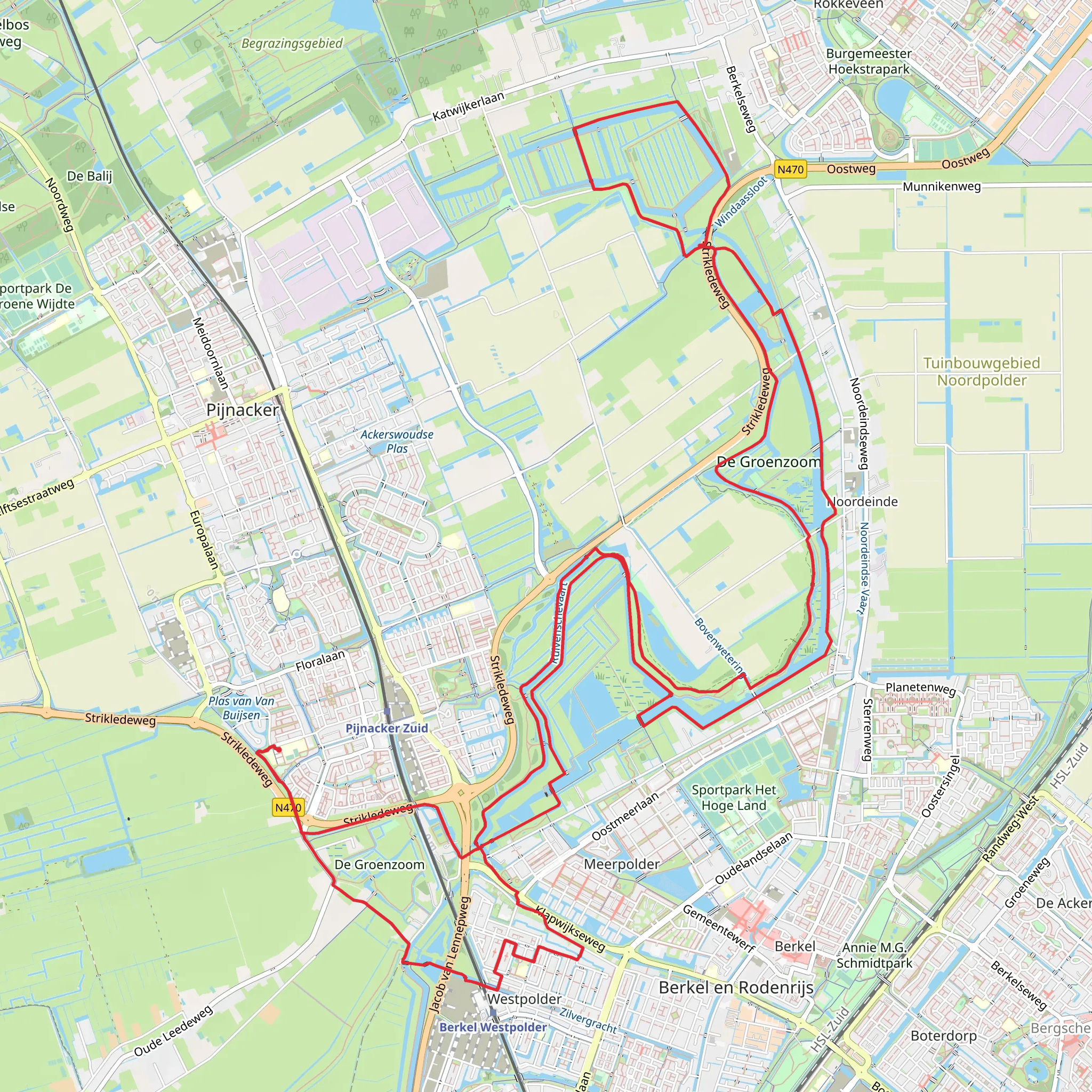 De Groenzoom and Nieuwe Droogmaking Loop mobile static map