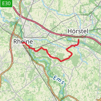 Rheine to Bevergern Walk mobile static map