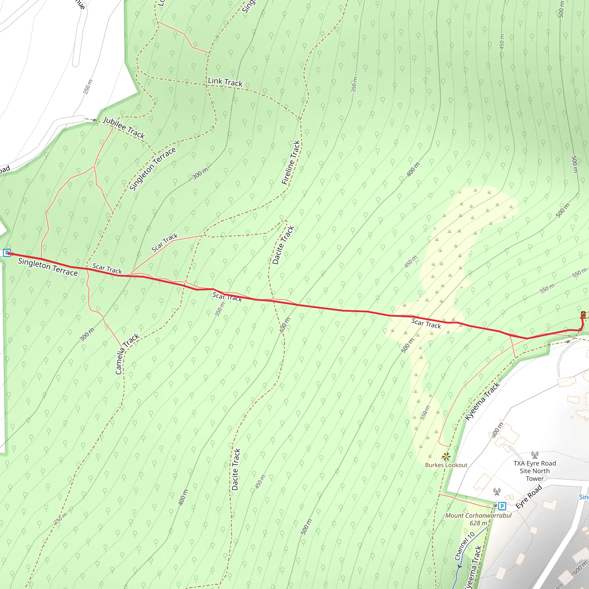 Glasgow Track mobile static map