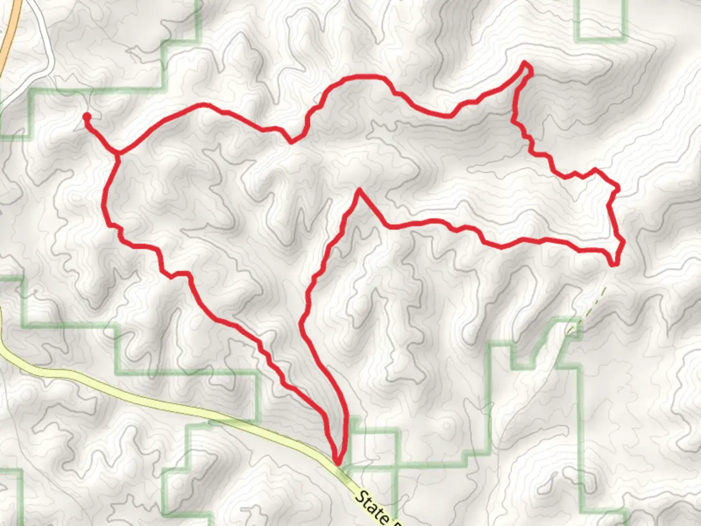 An image depicting the trail Mogan Ridge West Trail Loop and its surrounding area.