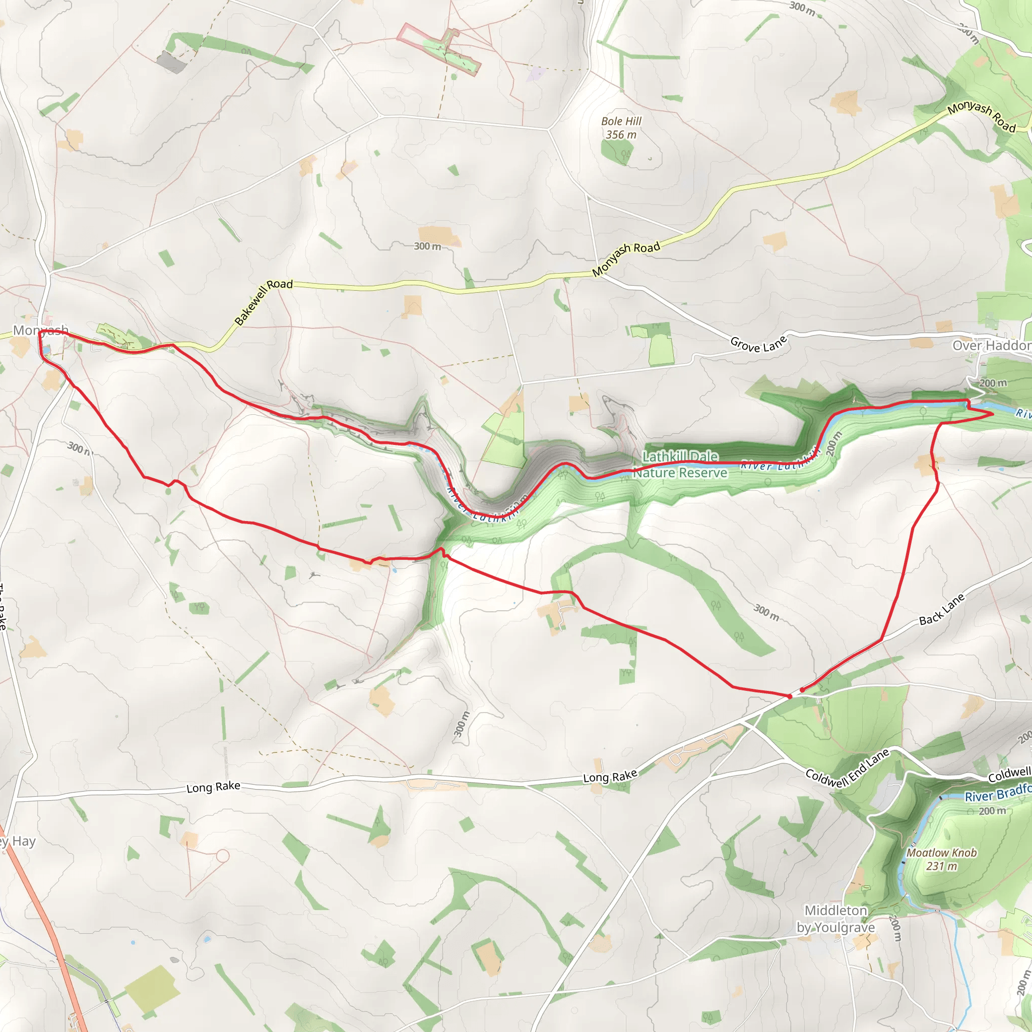 Monyash and Lathkill Dale mobile static map
