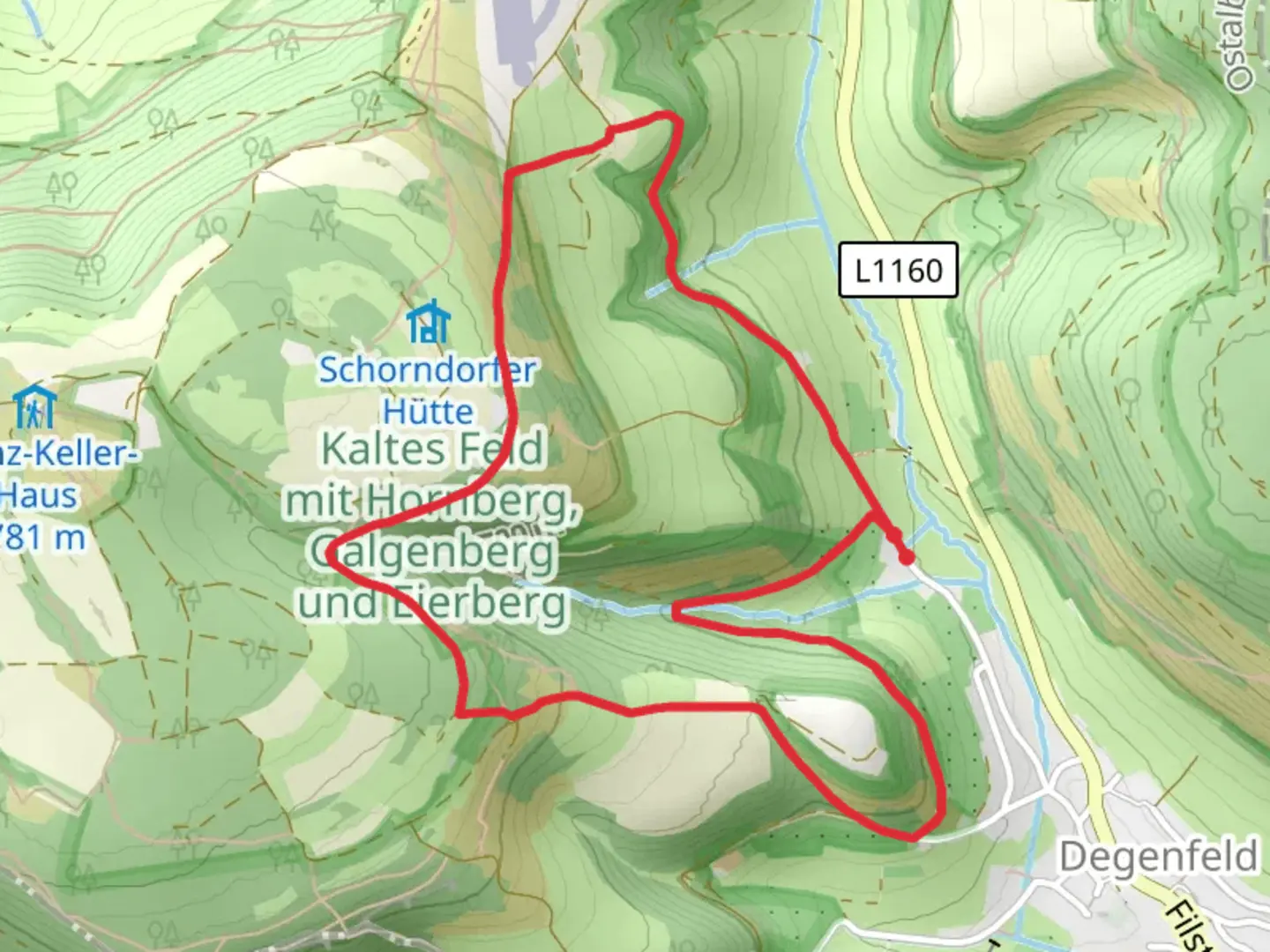 An image depicting the trail Glaubensweg Loop and its surrounding area.
