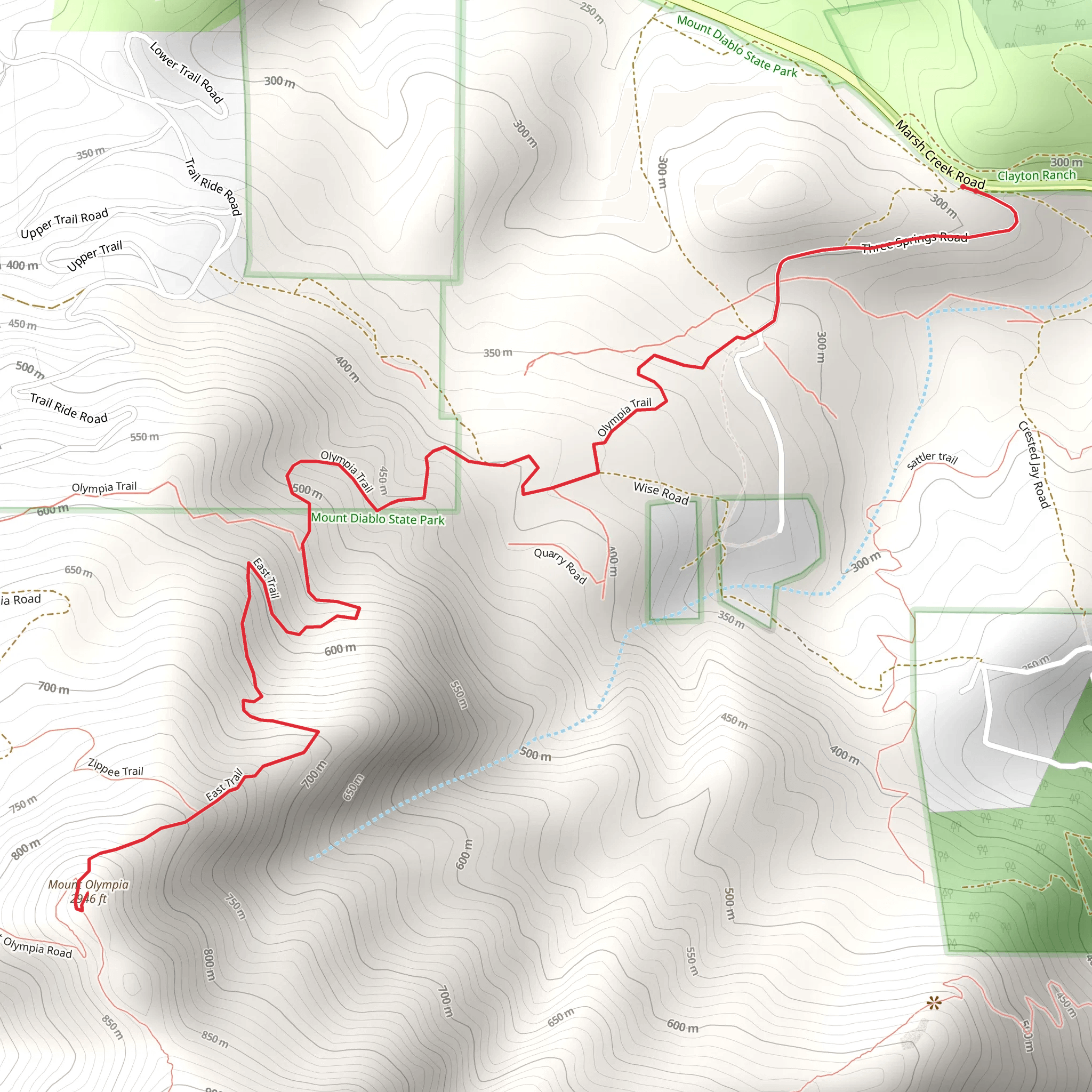 Mount Olympia via Olympia Trail mobile static map