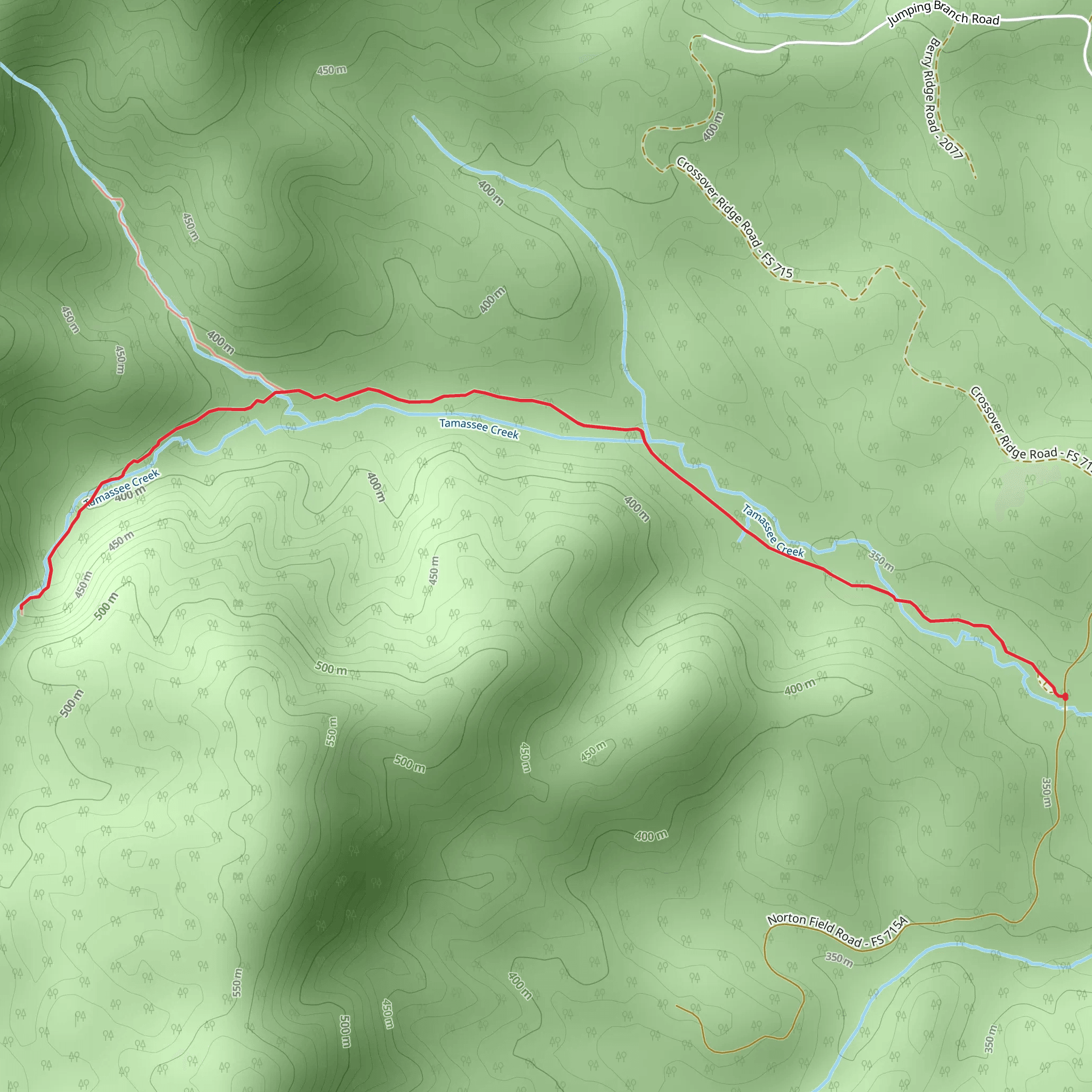 Lee Falls mobile static map