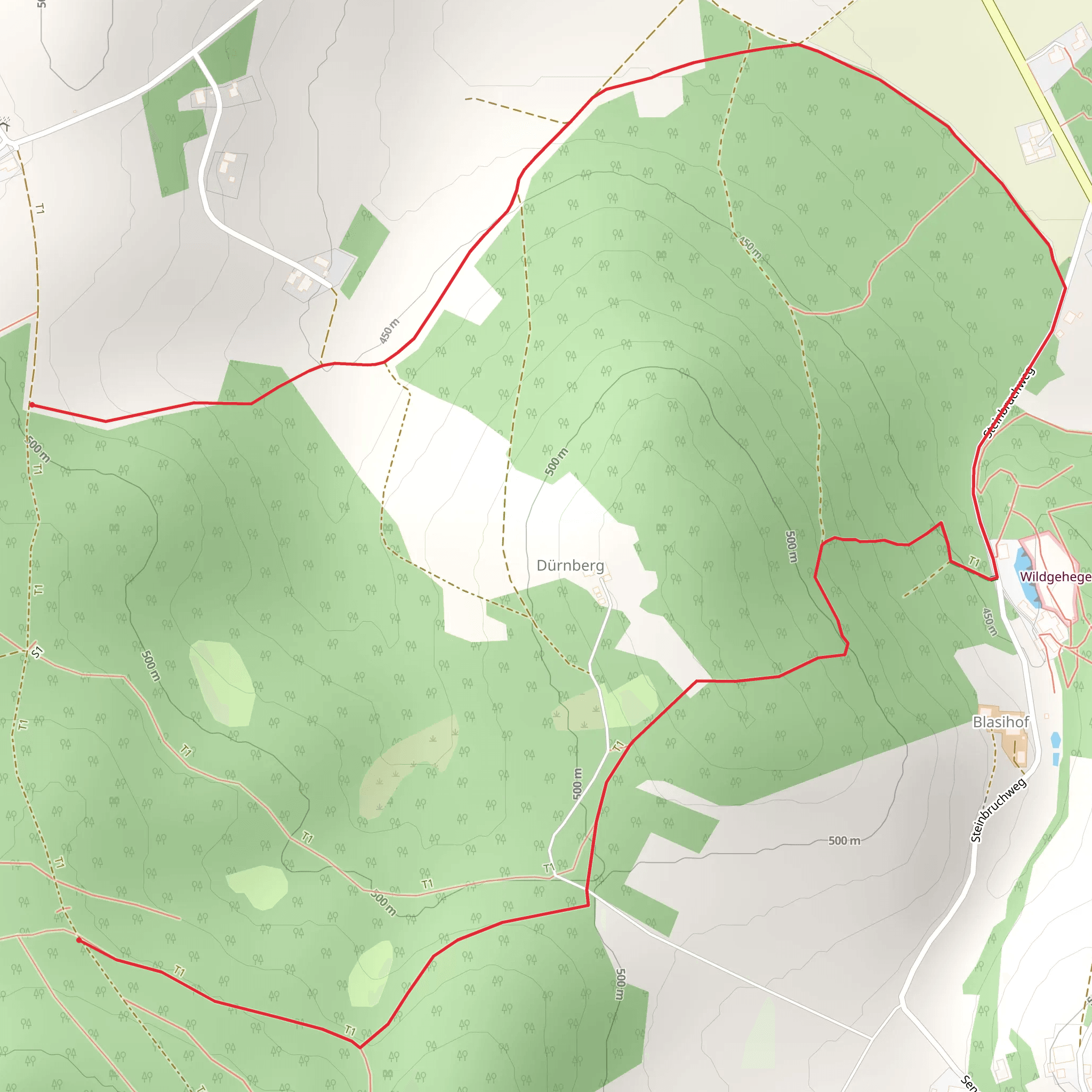 Waldmuseum and Steinbruchsee Horseshoe Walk via Fu04 Steinbruchseeweg mobile static map
