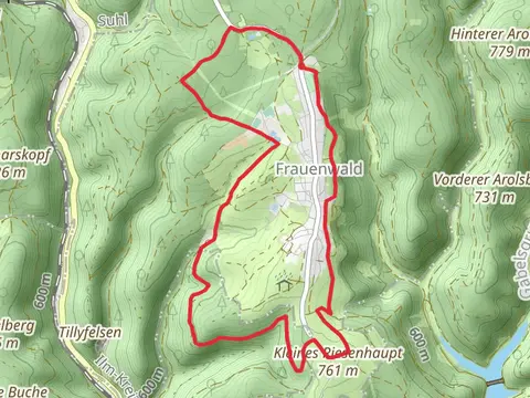 Schinkelkirche, Riesenhaupt and Fraudenwald Loop