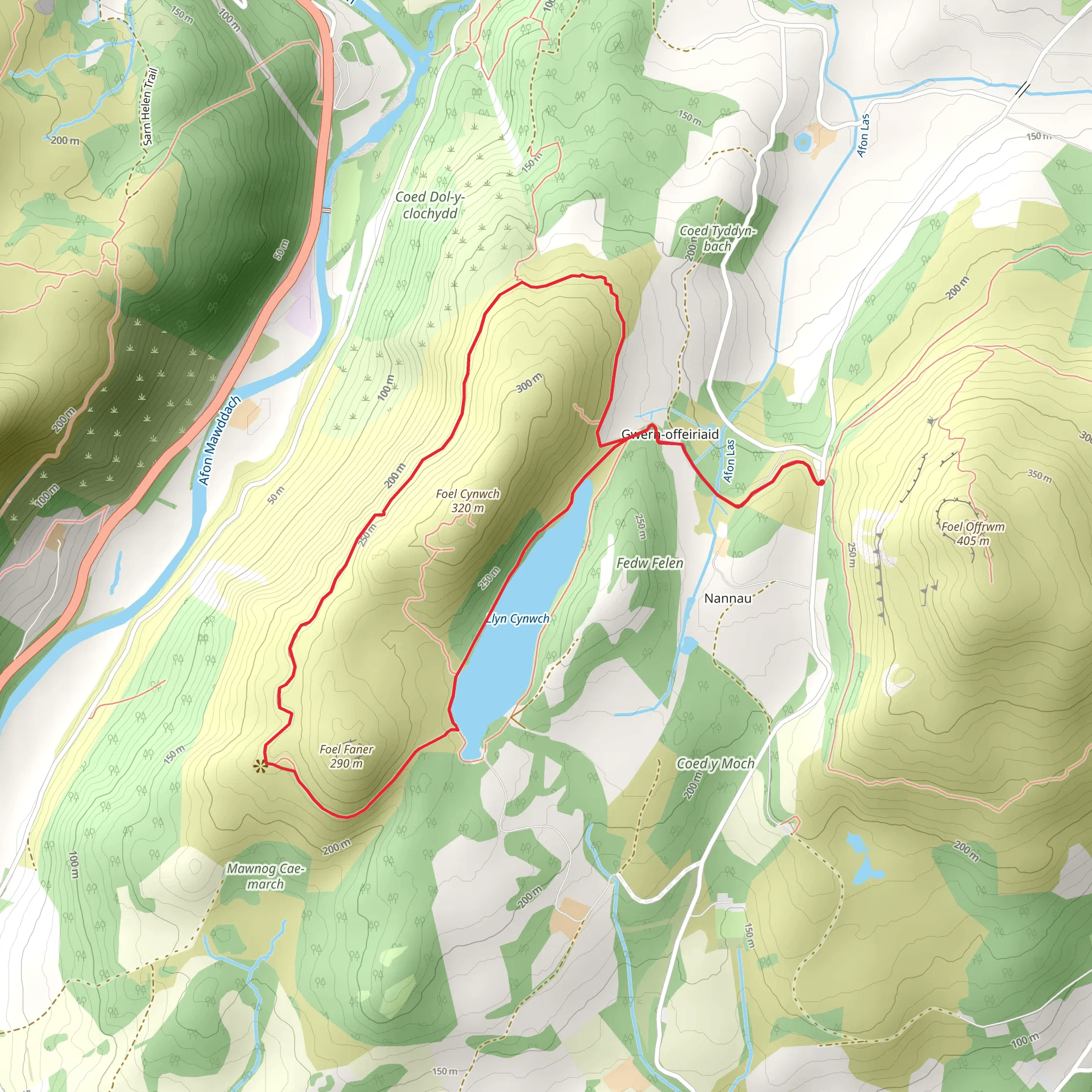 The Precipice Walk near Dolgellau mobile static map