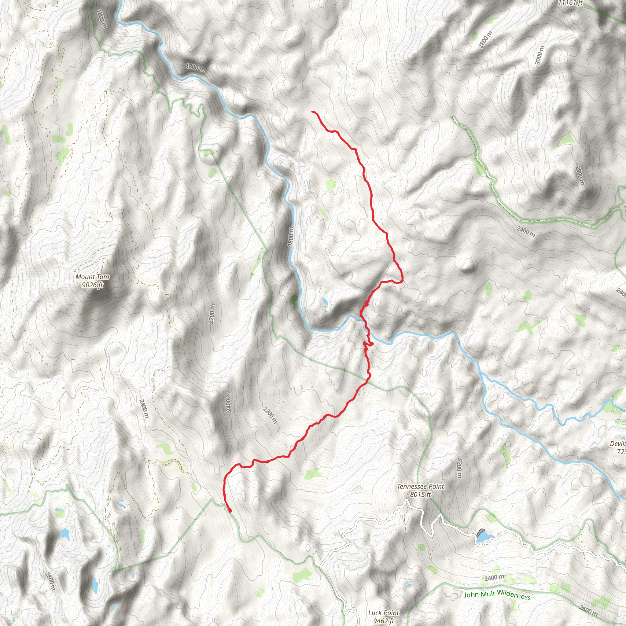 Four Forks via Theodore Solomons Trail mobile static map