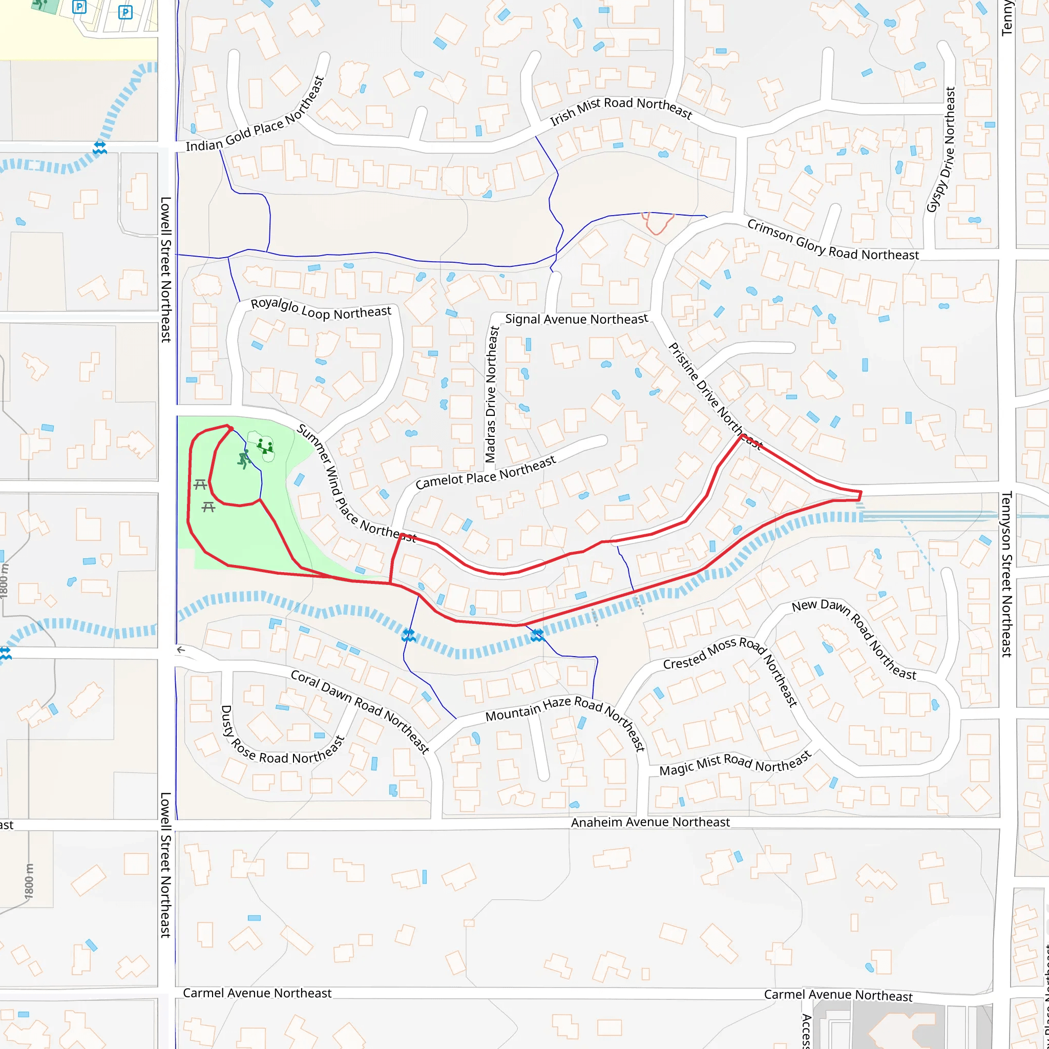 Patricia Cassidy Park Loop mobile static map