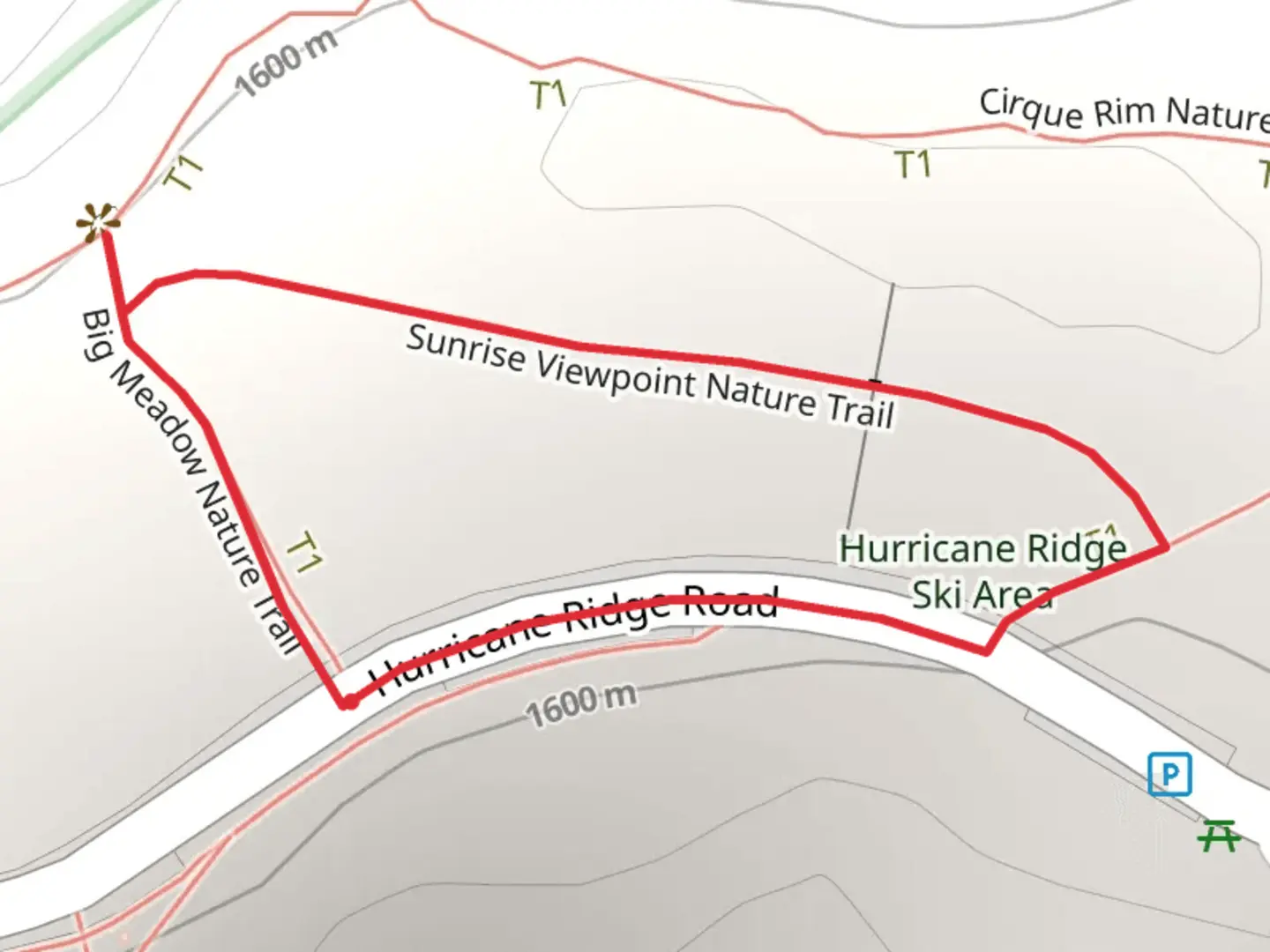 An image depicting the trail Sunrise Viewpoint Nature Loop Trail and its surrounding area.