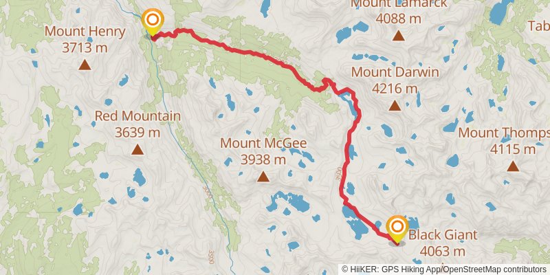 John Muir Trail stage 12 Map