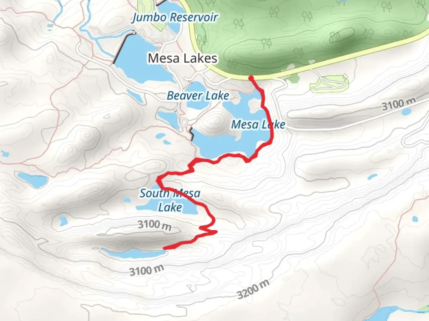 An image depicting the trail Lost Lake Trail and its surrounding area.