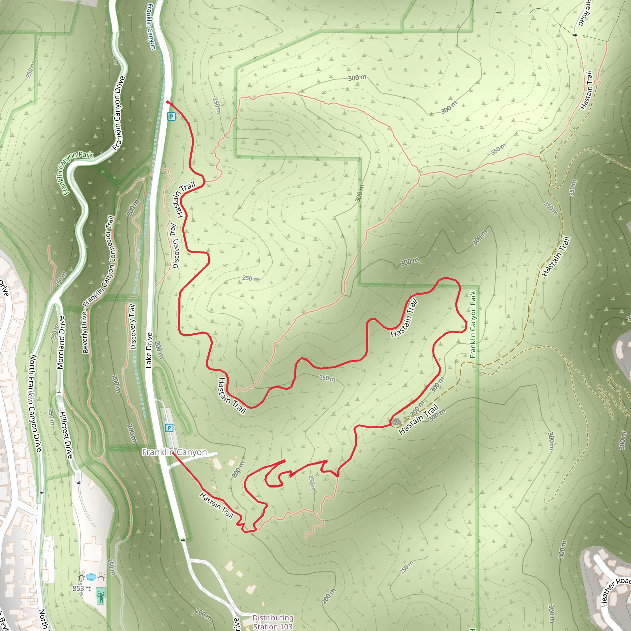Hastain Trail mobile static map