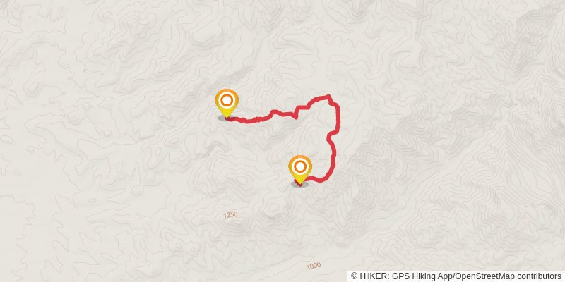 Dead Man Trail via Willow Springs Trail stage 3 Map