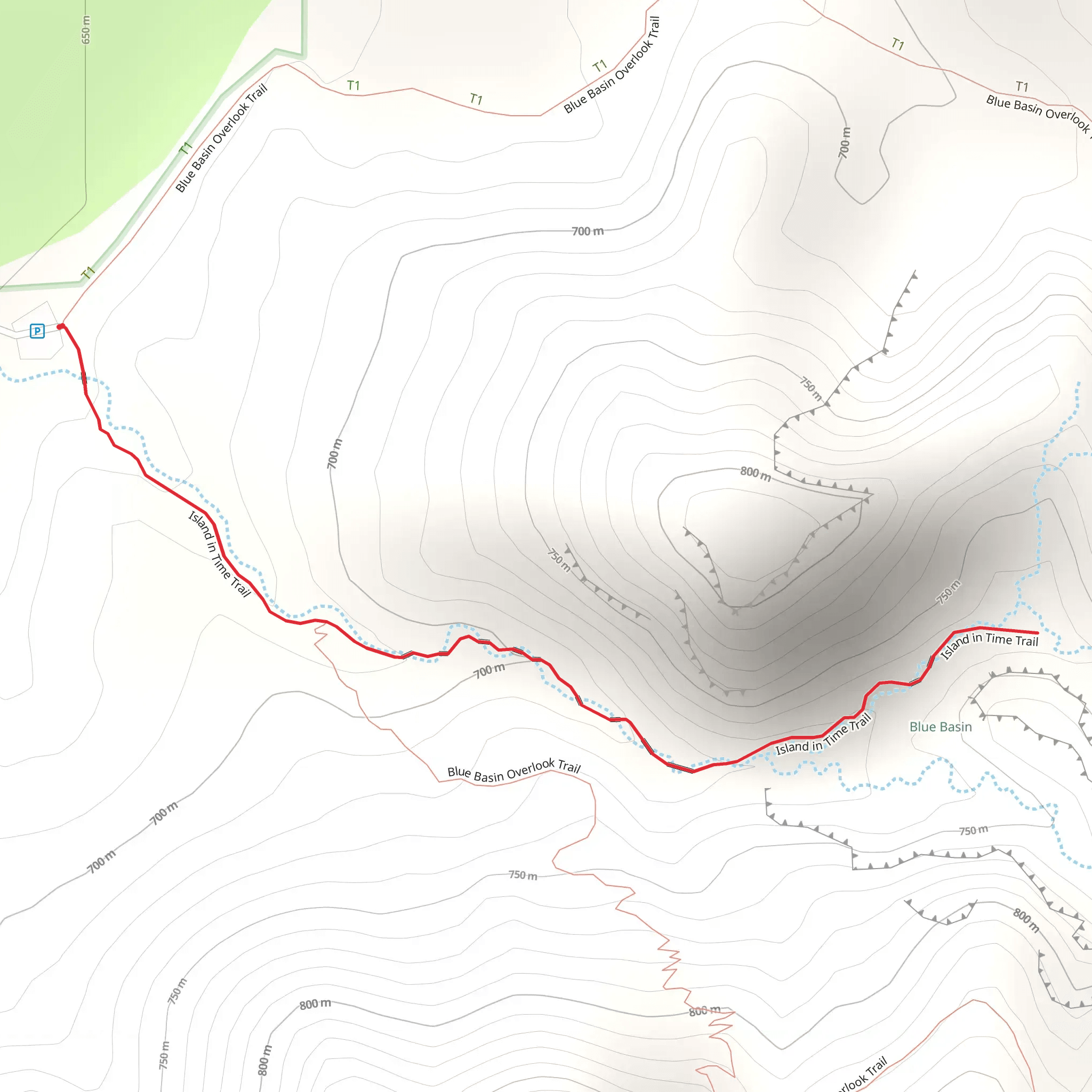 Island in Time Trail mobile static map