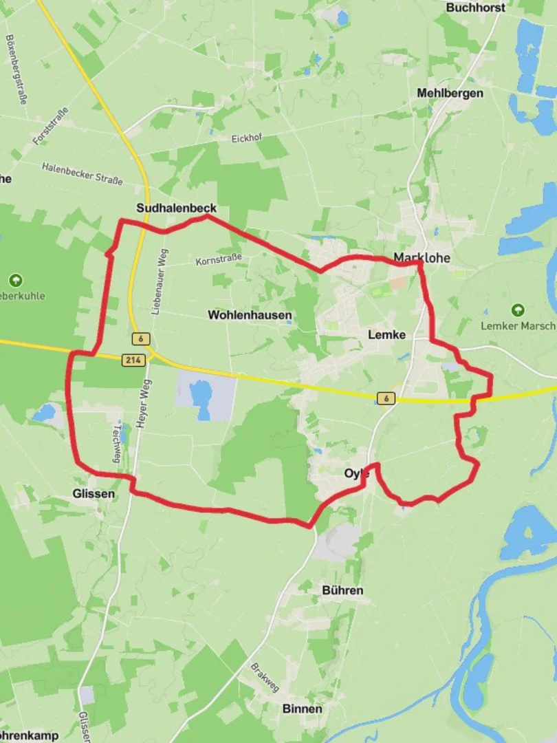 An image depicting the trail Lemke Loop and its surrounding area.