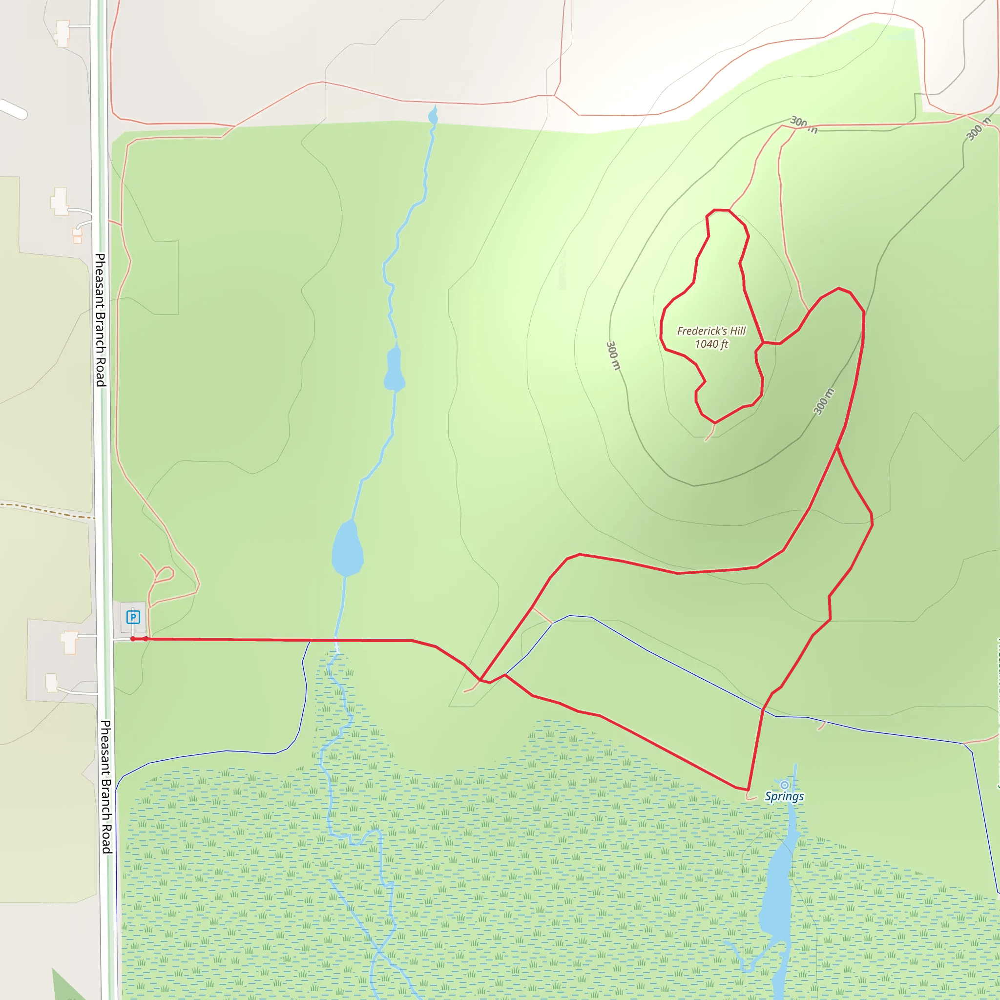 Frederick's Hill Loop mobile static map