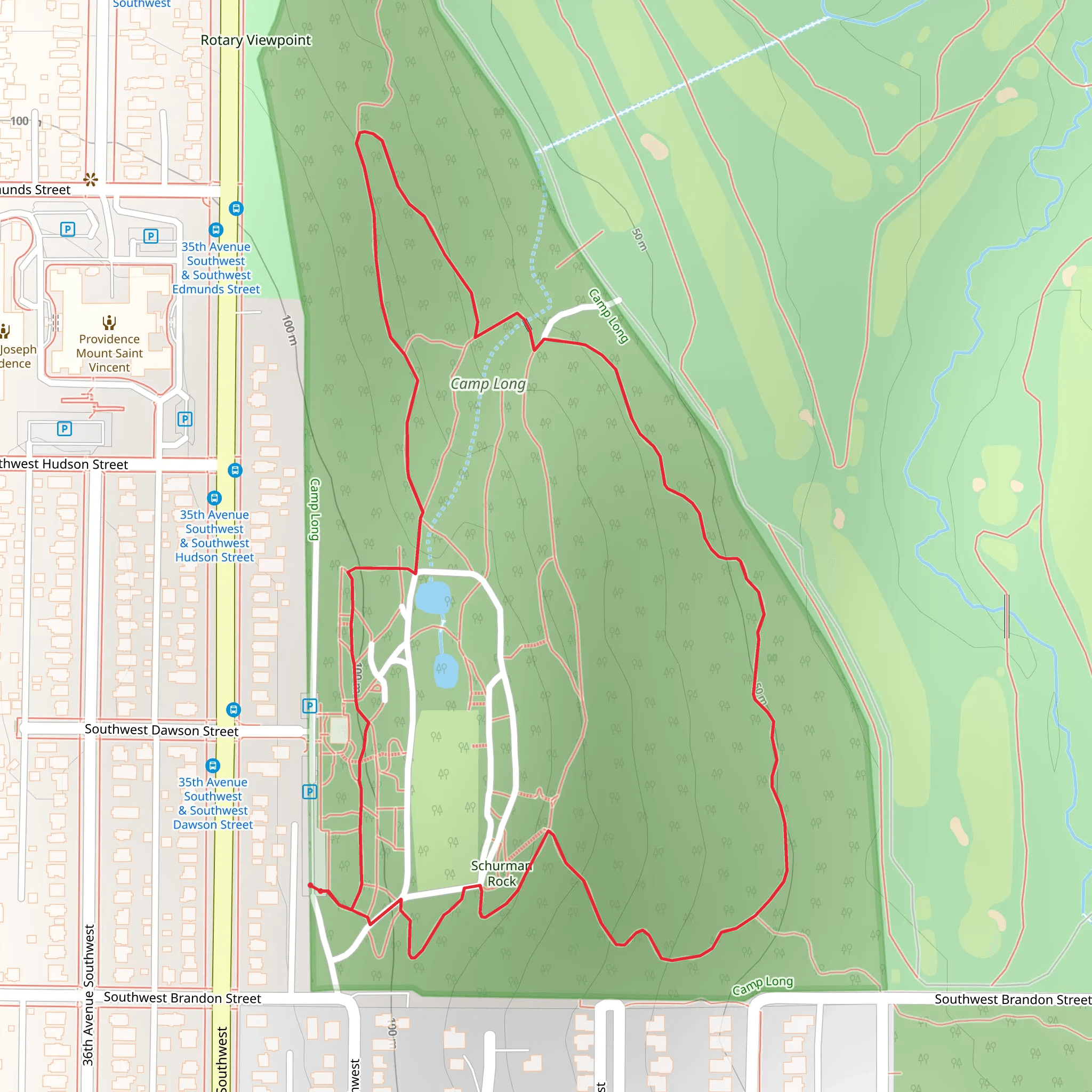 Camp Long Loop mobile static map