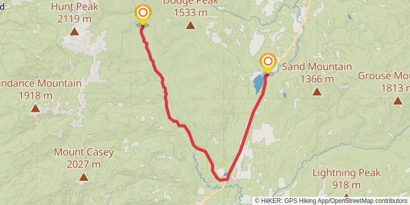 Idaho Centennial Trail alt 8 Map
