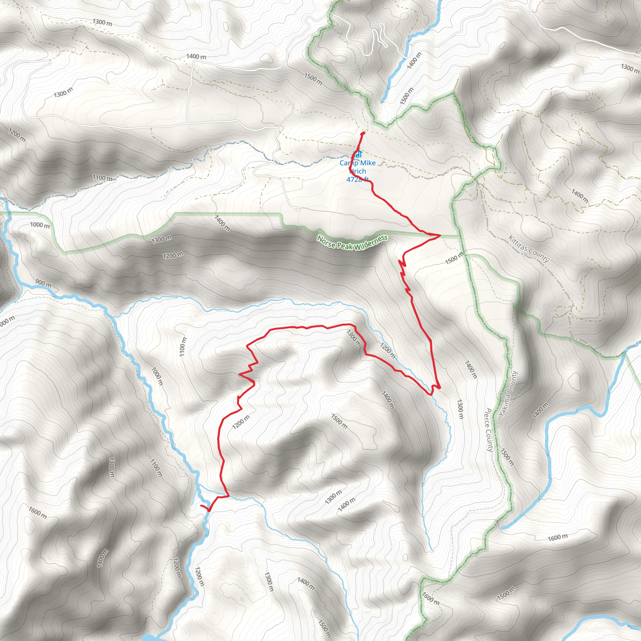 Maggie Creek Trail mobile static map