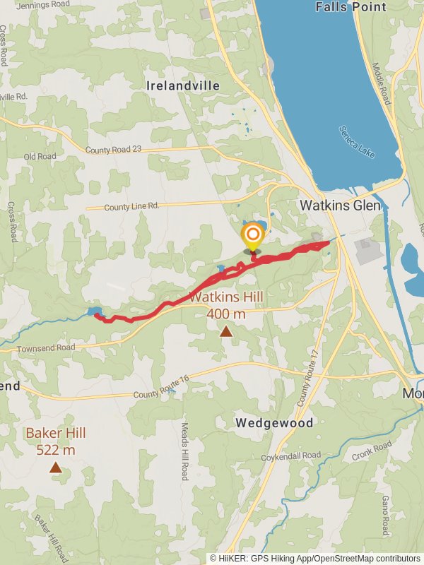 Glen Creek - Watkins Glen State Park Loop mobile static map