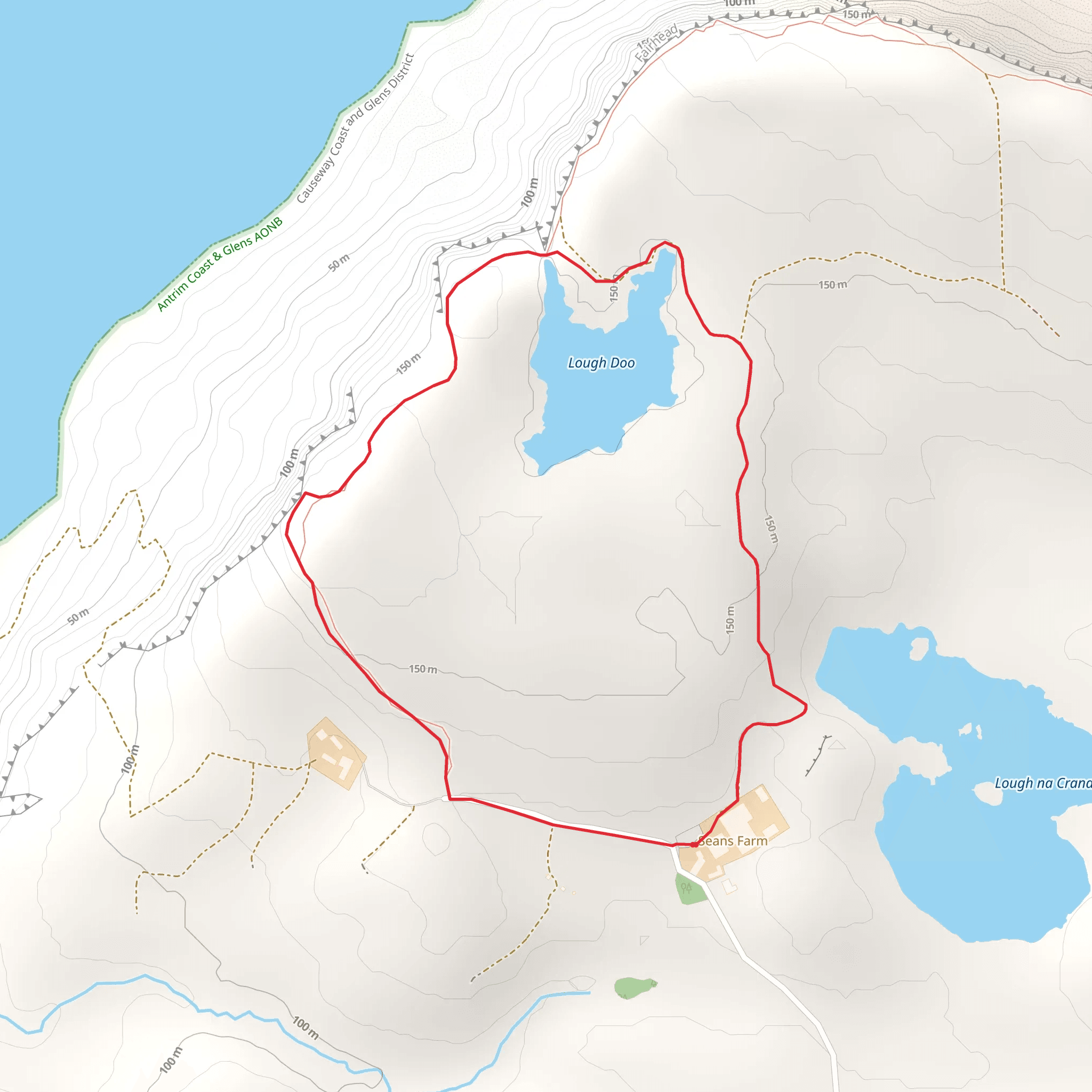 Fairhead Loch Dubh Walk mobile static map