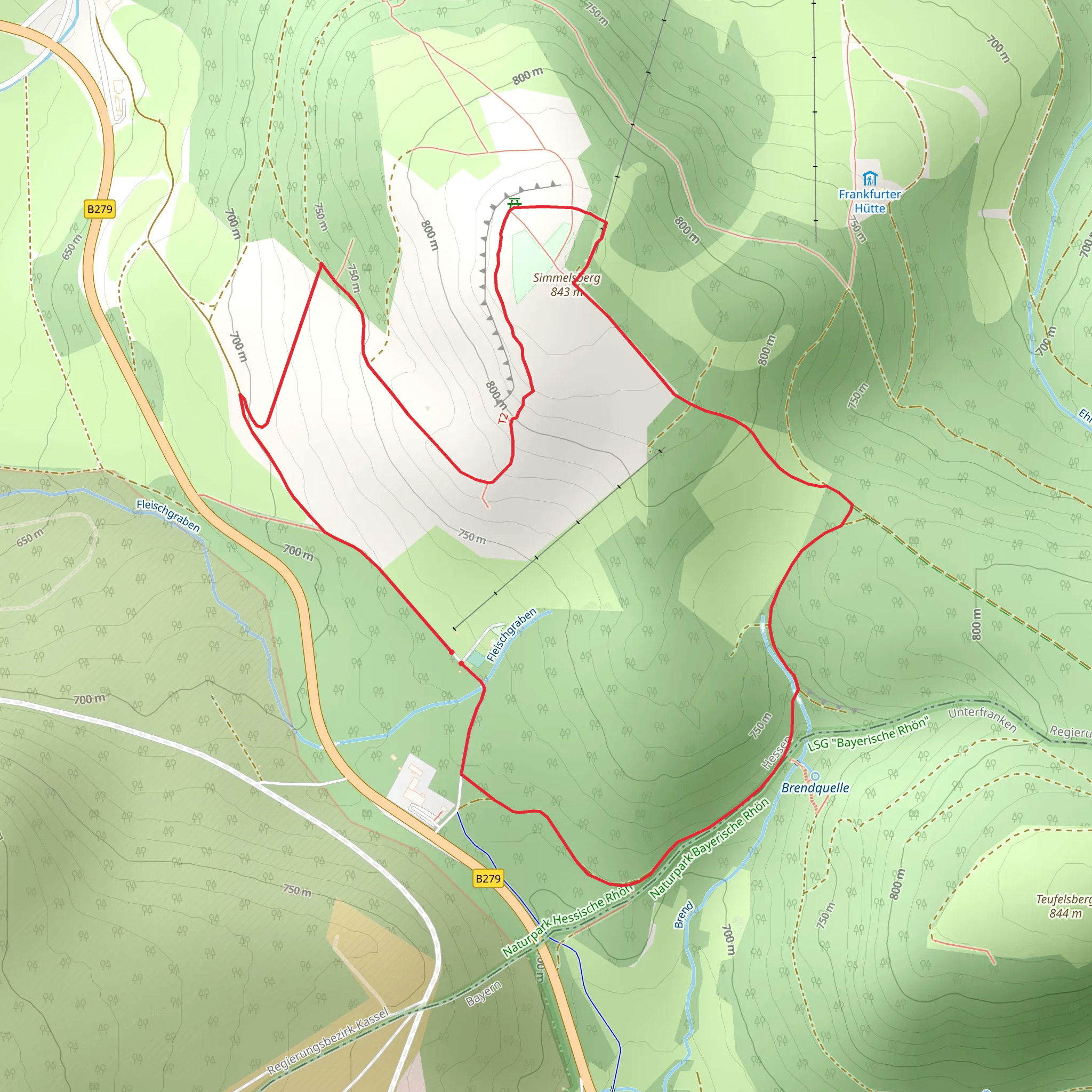Simmelsberg and Schwedenschanze Loop mobile static map