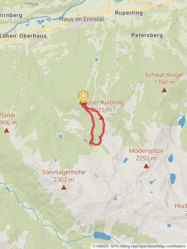 Hauser Kaibling Summit mobile static map