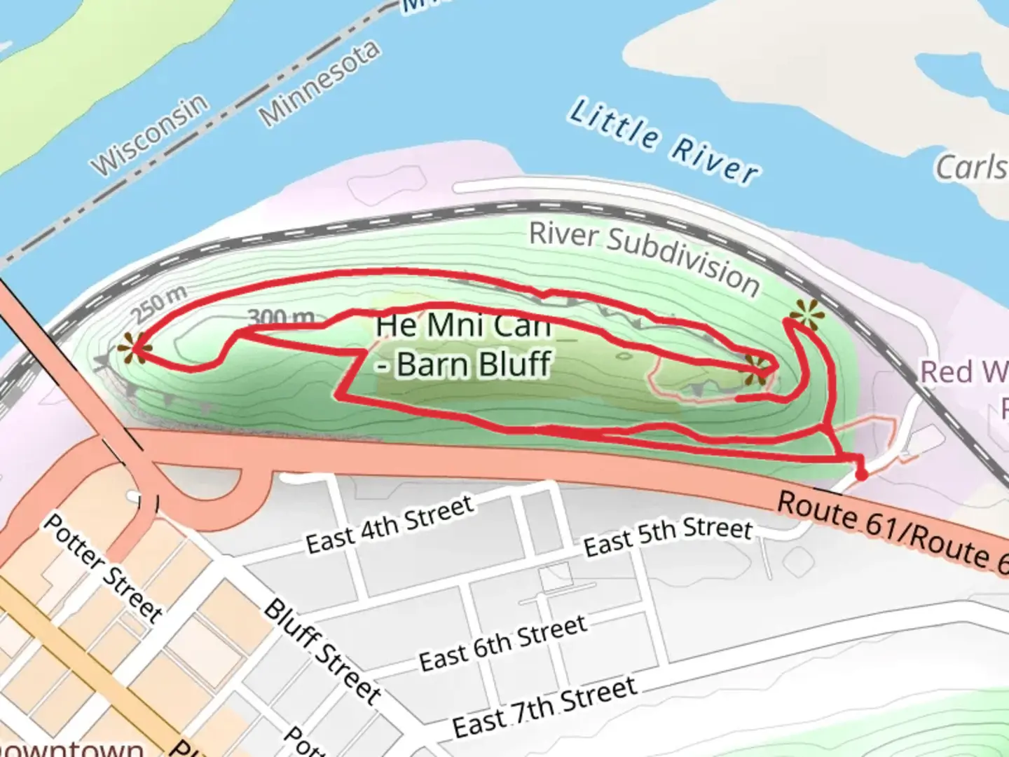 An image depicting the trail Quarry Trail, Prairie Trail and Midland Loop Trail and its surrounding area.