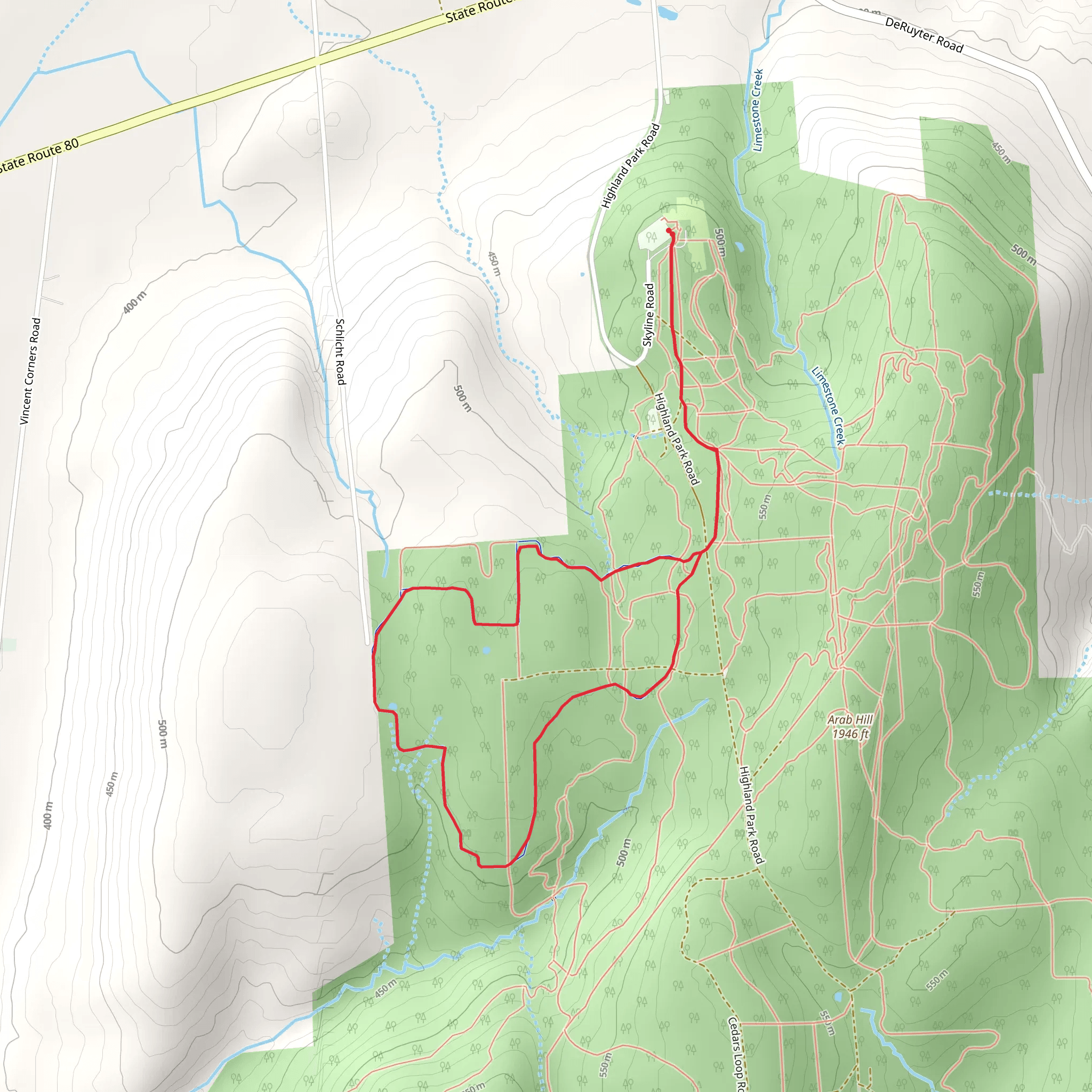 Westwind Loop Trail mobile static map