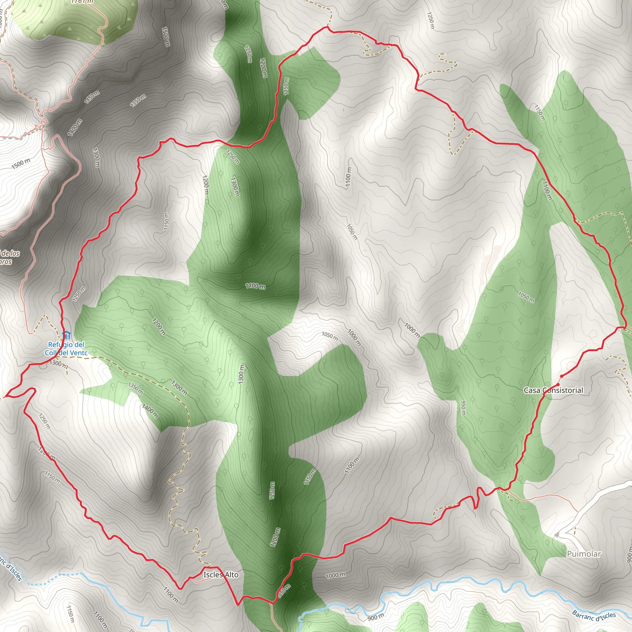 Hostalet PR HU 247 mobile static map