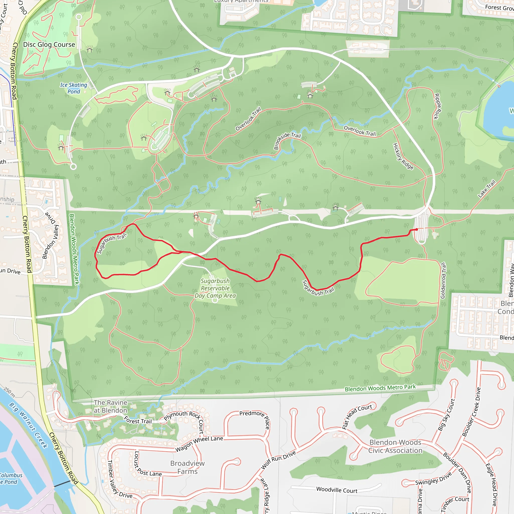 Sugarbush Trail mobile static map