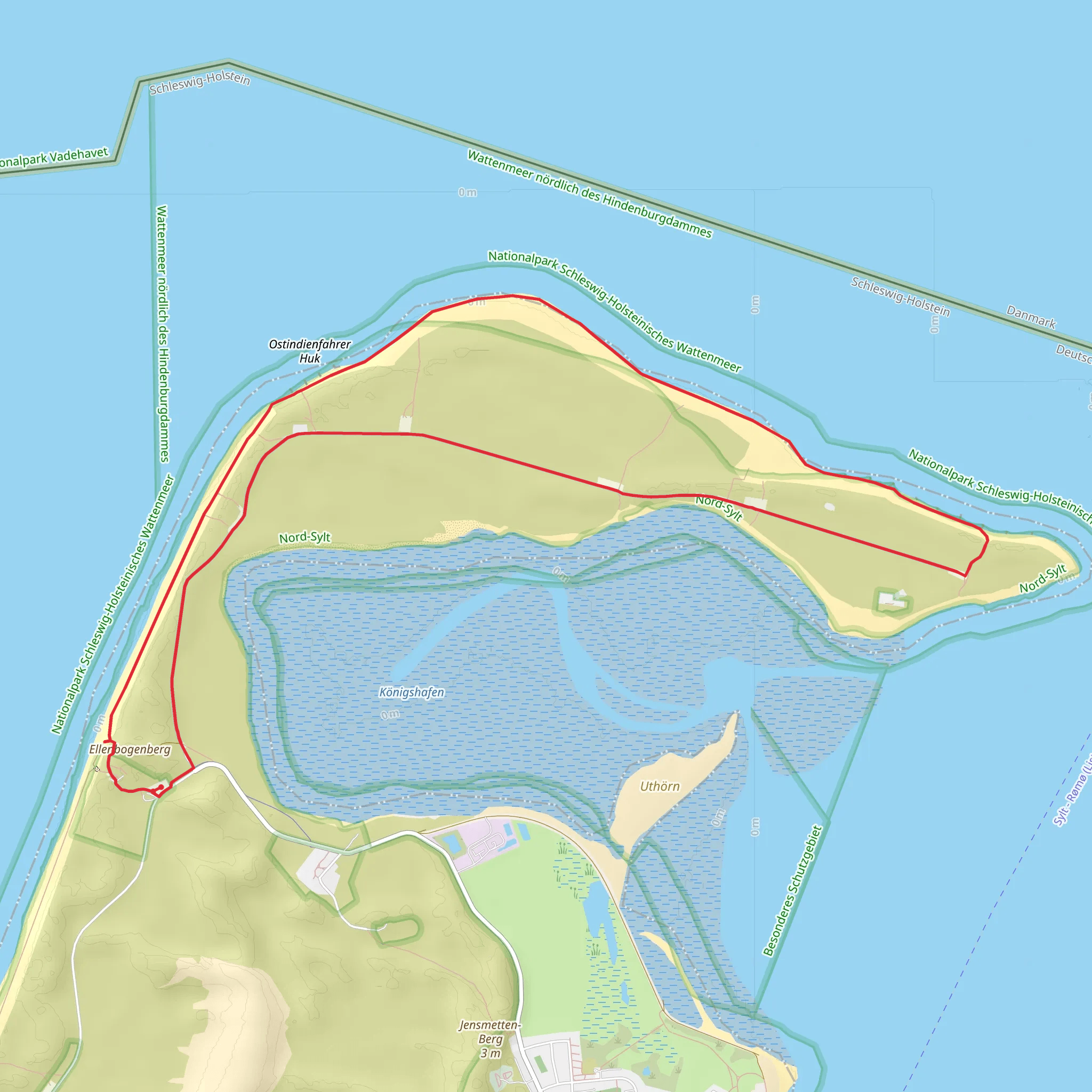 Baum-Skulptur and Badestrand Ellenbogen Loop mobile static map