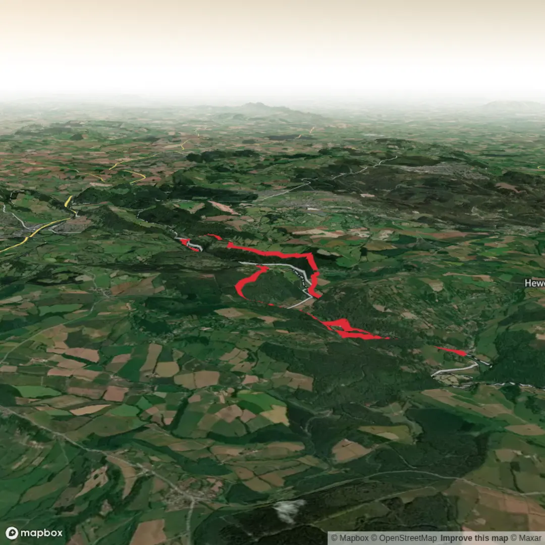 An image depicting the trail Bigsweir loop and its surrounding area.