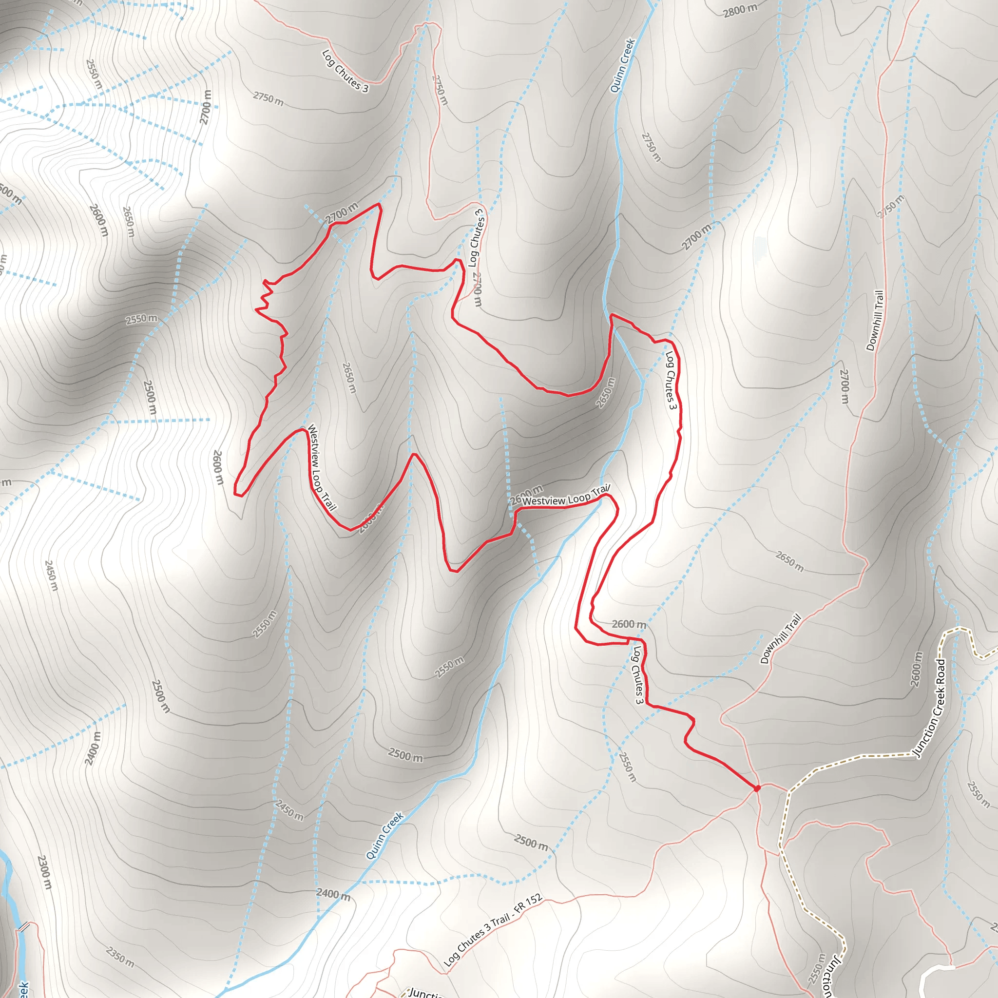 Westview Loop Trail mobile static map