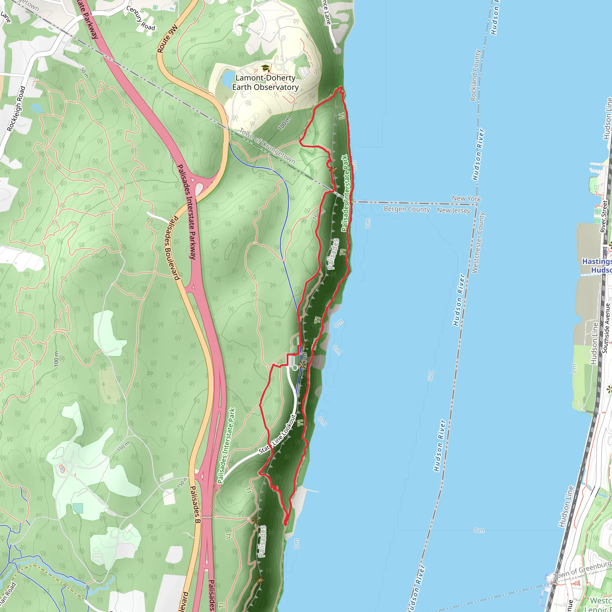 State Line Lookout Loop mobile static map
