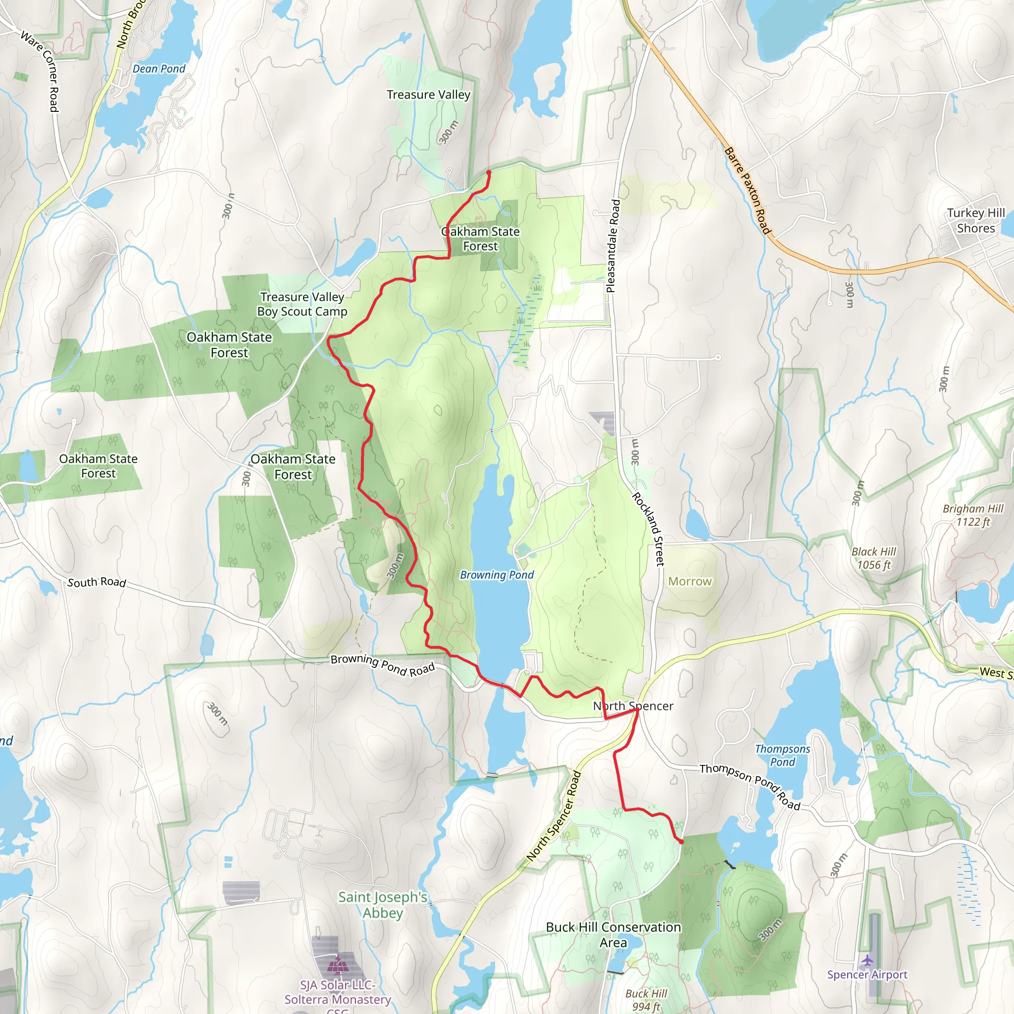 East Hill Road to McCormick Road via Midstate Trail mobile static map