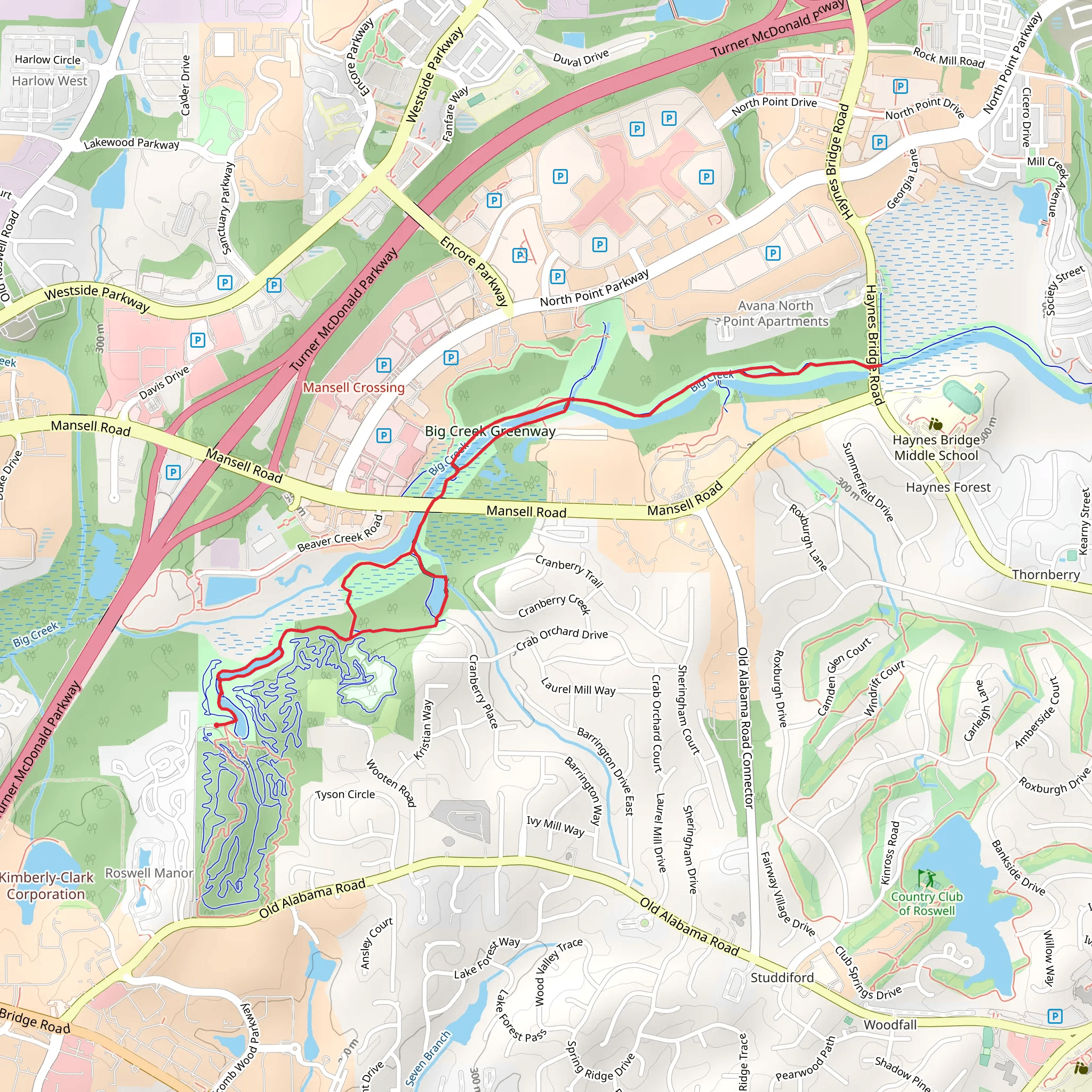 Greenway - Roswell - Alpharetta Path mobile static map
