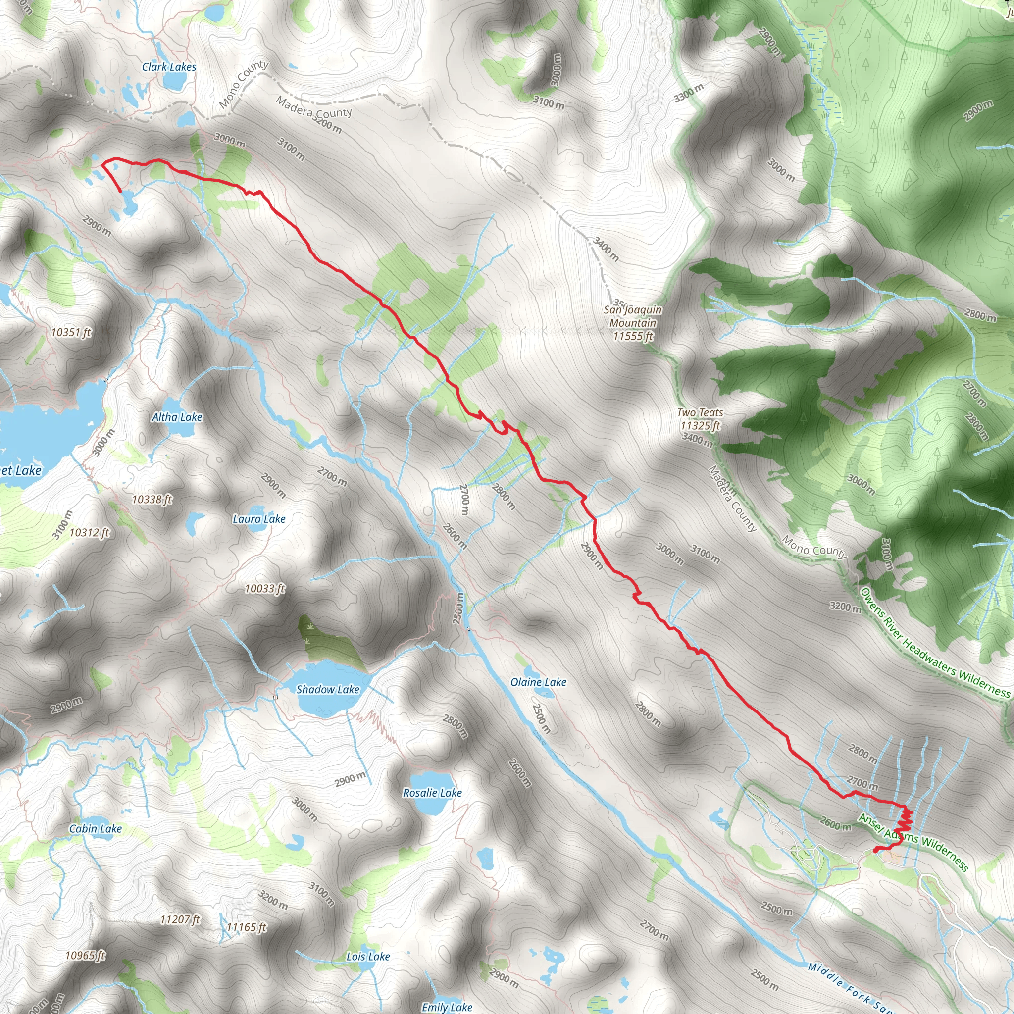 Badger Lake via Pacific Crest Trail mobile static map