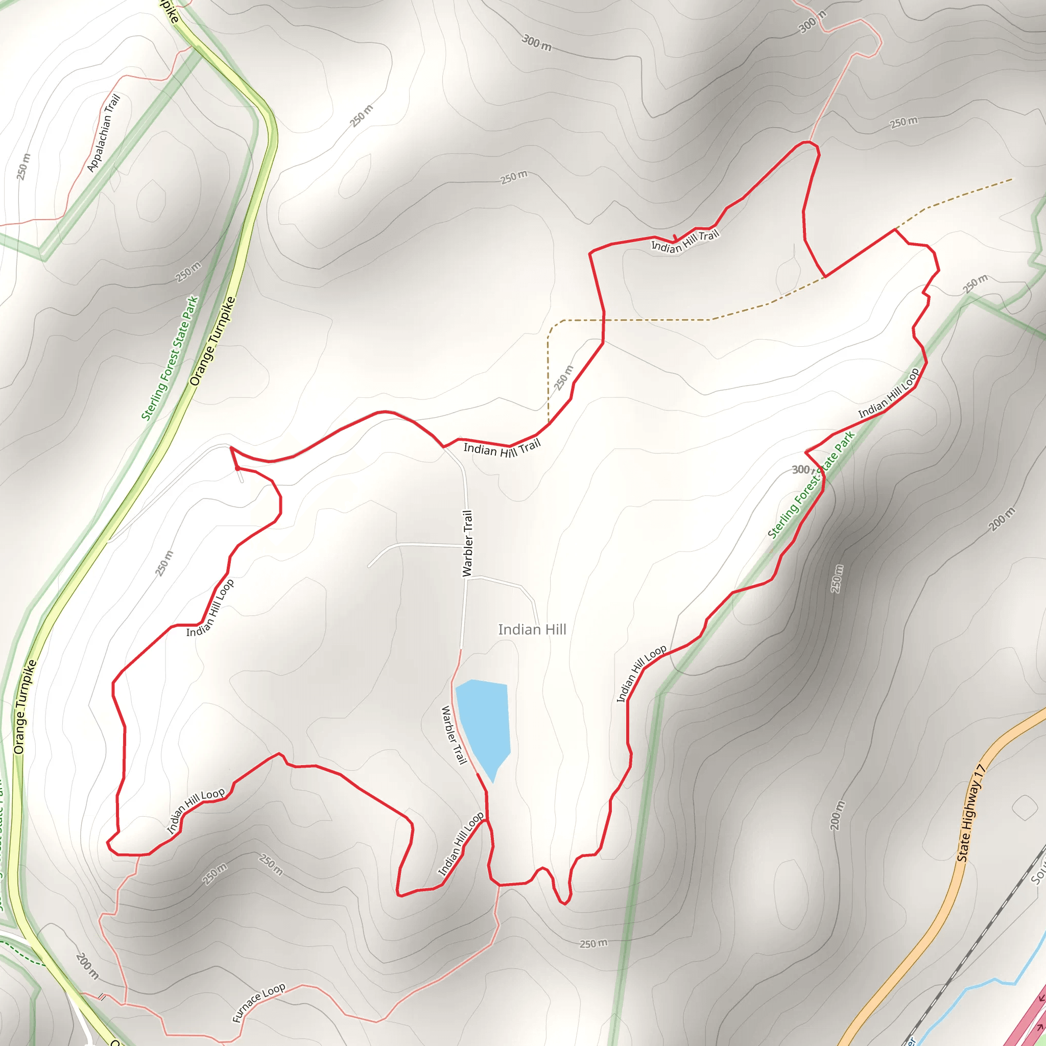 Indian Hill Loop Trail mobile static map